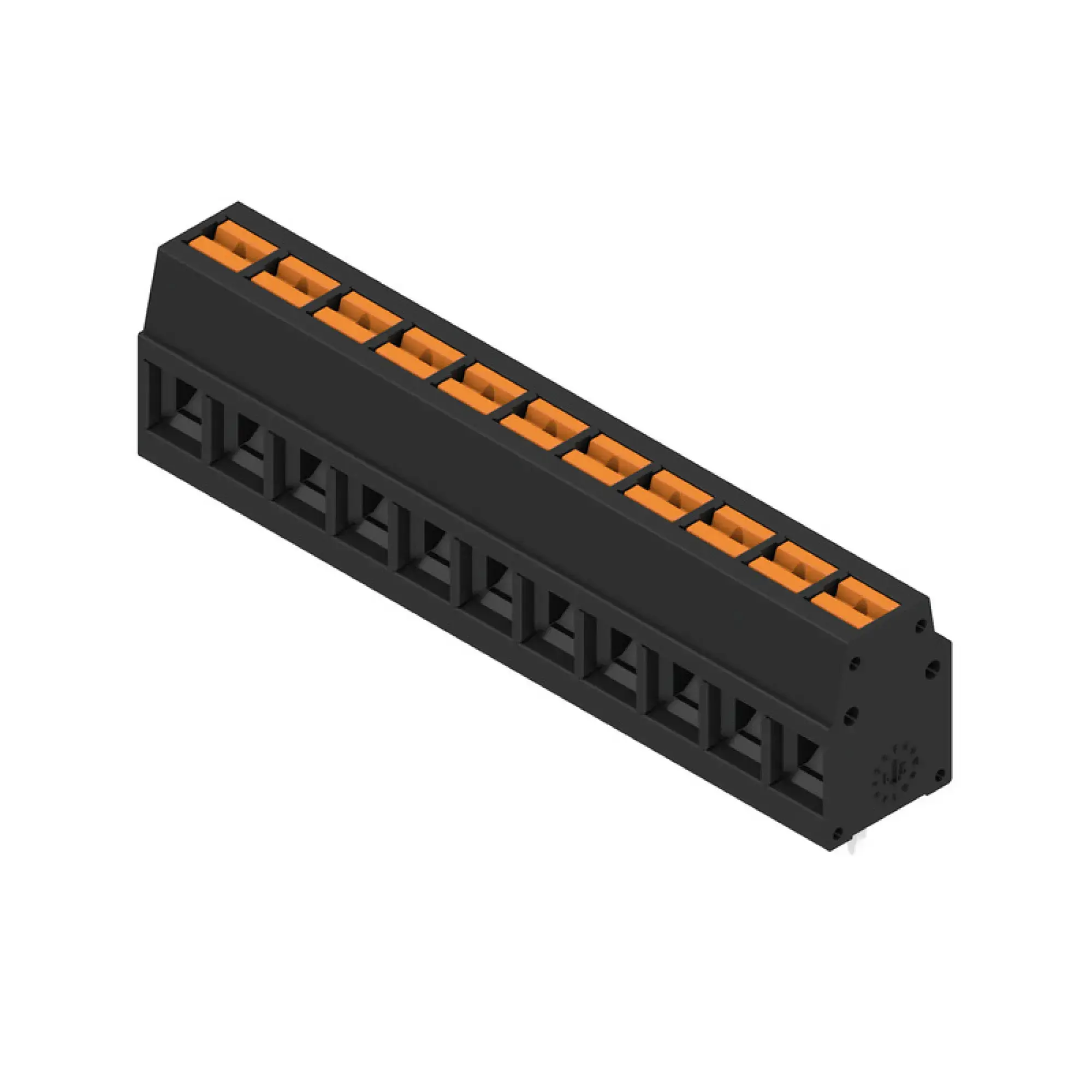 Weidmüller 2787430000 PCB terminal, 350 V, 24 A, Pitch in mm: 5.00, 2.5 mm², Number of poles: 11, PUSH IN with actuator, THT solder connection, 90°, Box (img_001)