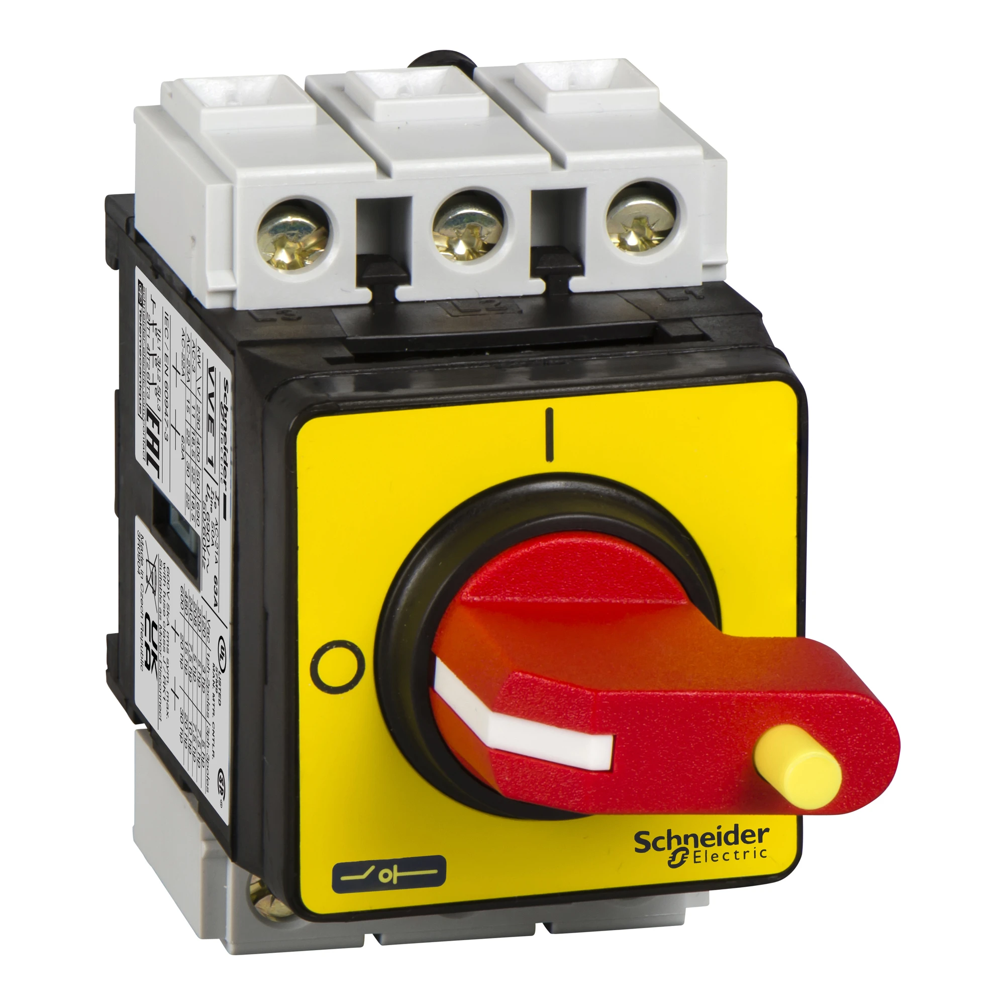 Schneider Electric VVE1 Emergency-Stop/Main Switch, TeSys, 3p, 690 V 32A, red handle, lockable (img_001) Schneider Electric VVE1 Emergency-Stop/Main Switch, TeSys, 3p, 690 V 32A, red handle, lockable (img_001)