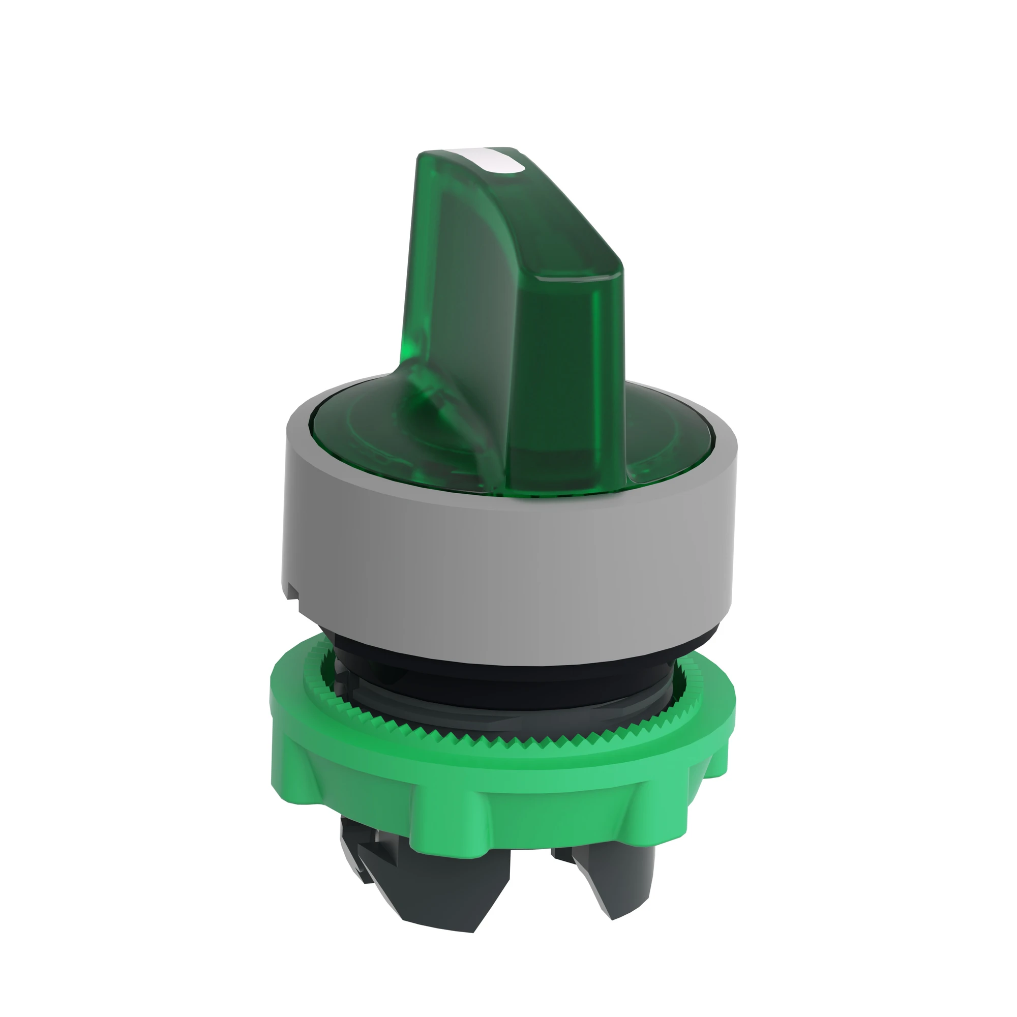 Schneider Electric ZB5AK1733C0 Illuminated Selector Switch, Front Element, Harmony XB5, Plastic, 22mm, Green, for Universal LED, 3 Positions, Momentary Left (img_006)