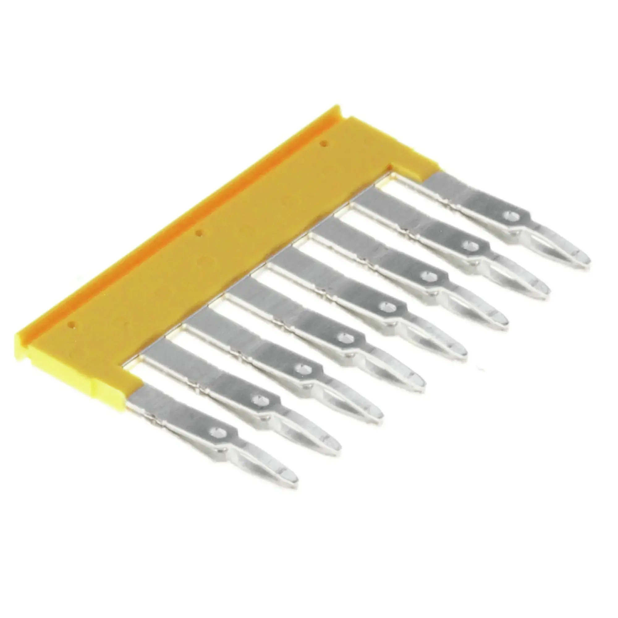 Weidmüller 1608920000 Cross-connector (terminal), Plugged, yellow, 24 A, Number of poles: 8, Pitch in mm: 5.10, Insulated: Yes, Width: 2.8 mm (img_001)
