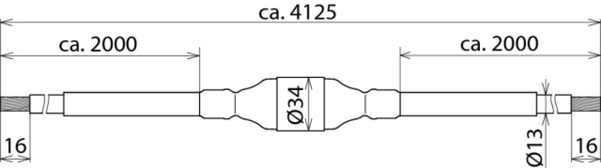 Dehn 923101 Isolating spark gap for Ex area with connecting cables 2x 2.0m (img_002)