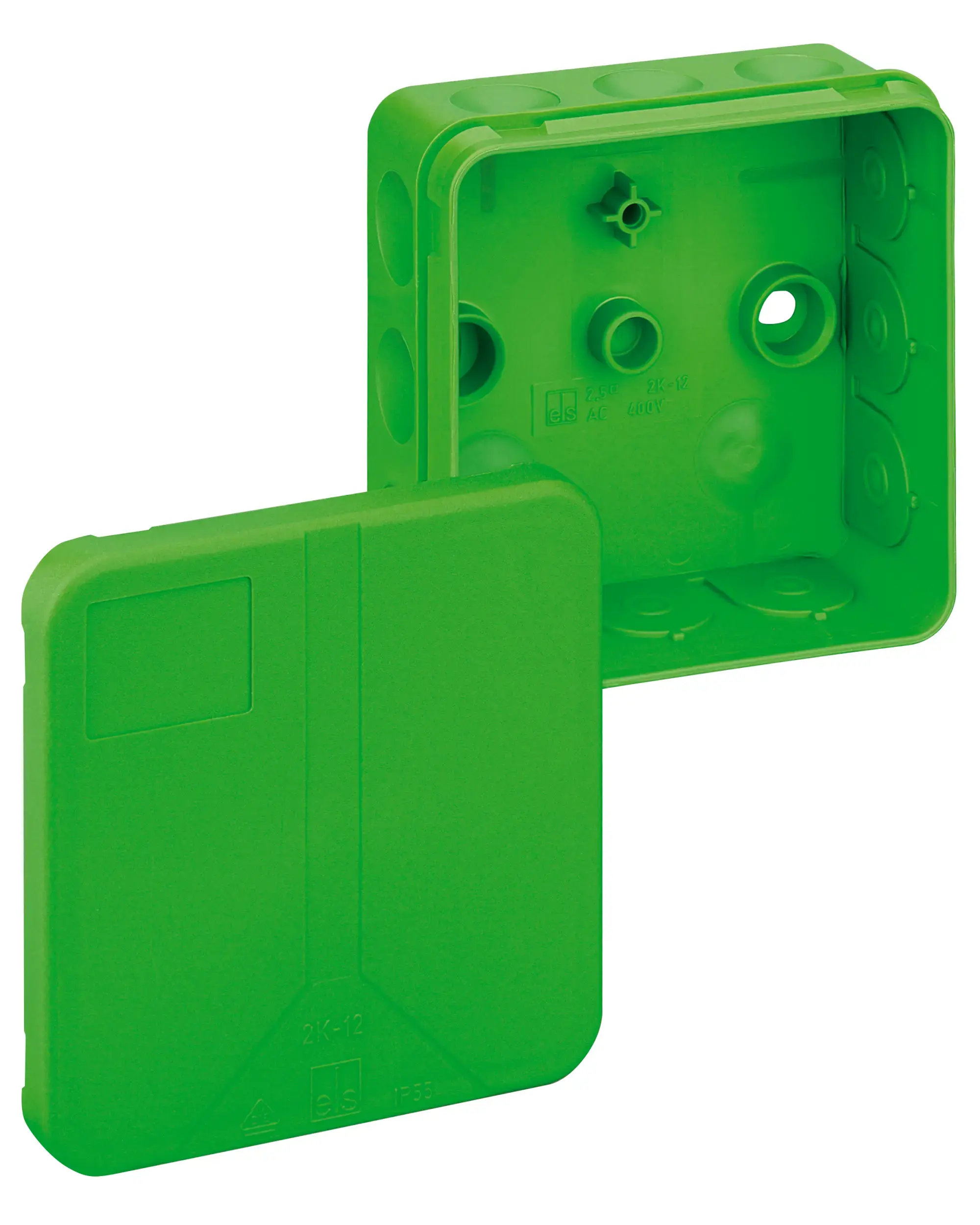 Spelsberg 34451201 Junction box, Type of protection IP55, Max. conductor cross section 2,5², Impact strength IK07, Protection class II, Ui 400V AC, VDE, Halogen free (img_001)