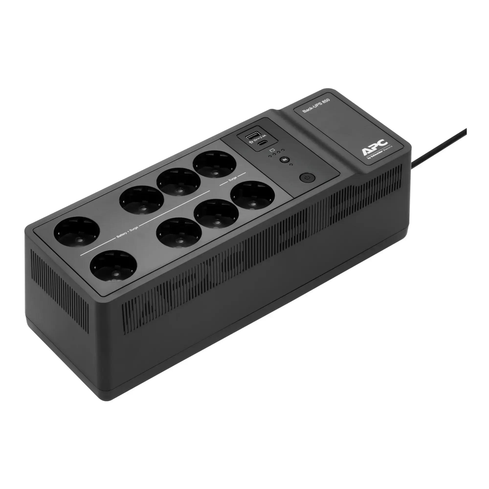 APC BE850G2-GR APC Back-UPS, 850VA/520W Boden-/Wandmontage, 230V, 8x CEE 7/3 Schuko-Steckdosen, USB Typ A+C Ports, vom Benutzer austauschbarer Akku (img_006)