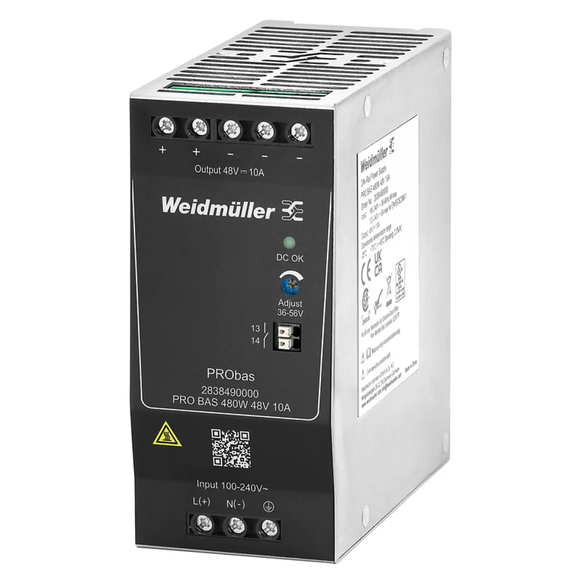 Weidmüller 2838490000 Power supply, Power supply, switch-mode power supply unit, 480 W, 10 A @ 55 °C (img_001) Weidmüller 2838490000 Power supply, Power supply, switch-mode power supply unit, 480 W, 10 A @ 55 °C (img_001)
