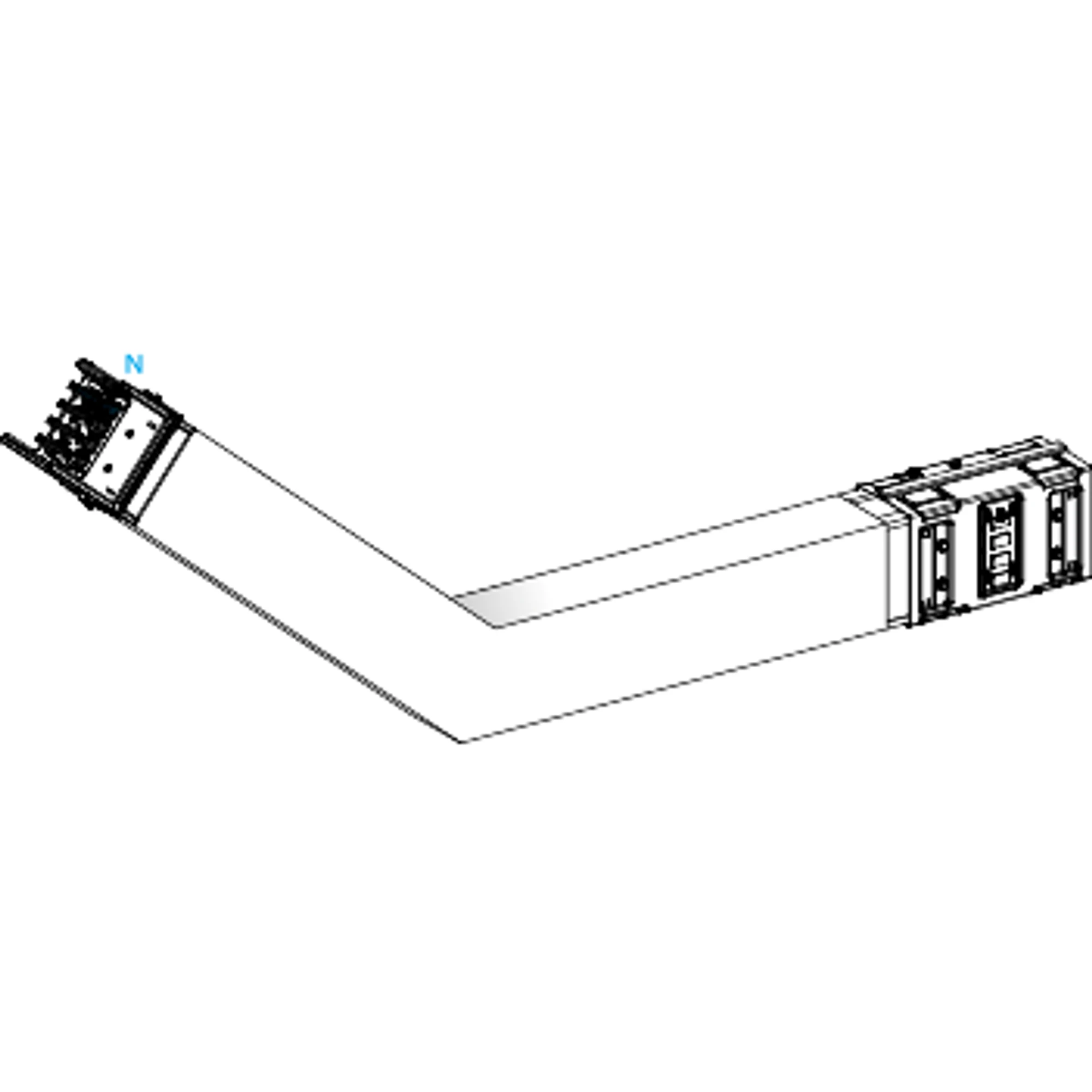 Schneider Electric KSA1000DLE43B KSA Angle Element, 1000A, flat PE internal, selectable length, angle ≠ 90° (img_001) Schneider Electric KSA1000DLE43B KSA Angle Element, 1000A, flat PE internal, selectable length, angle ≠ 90° (img_001)
