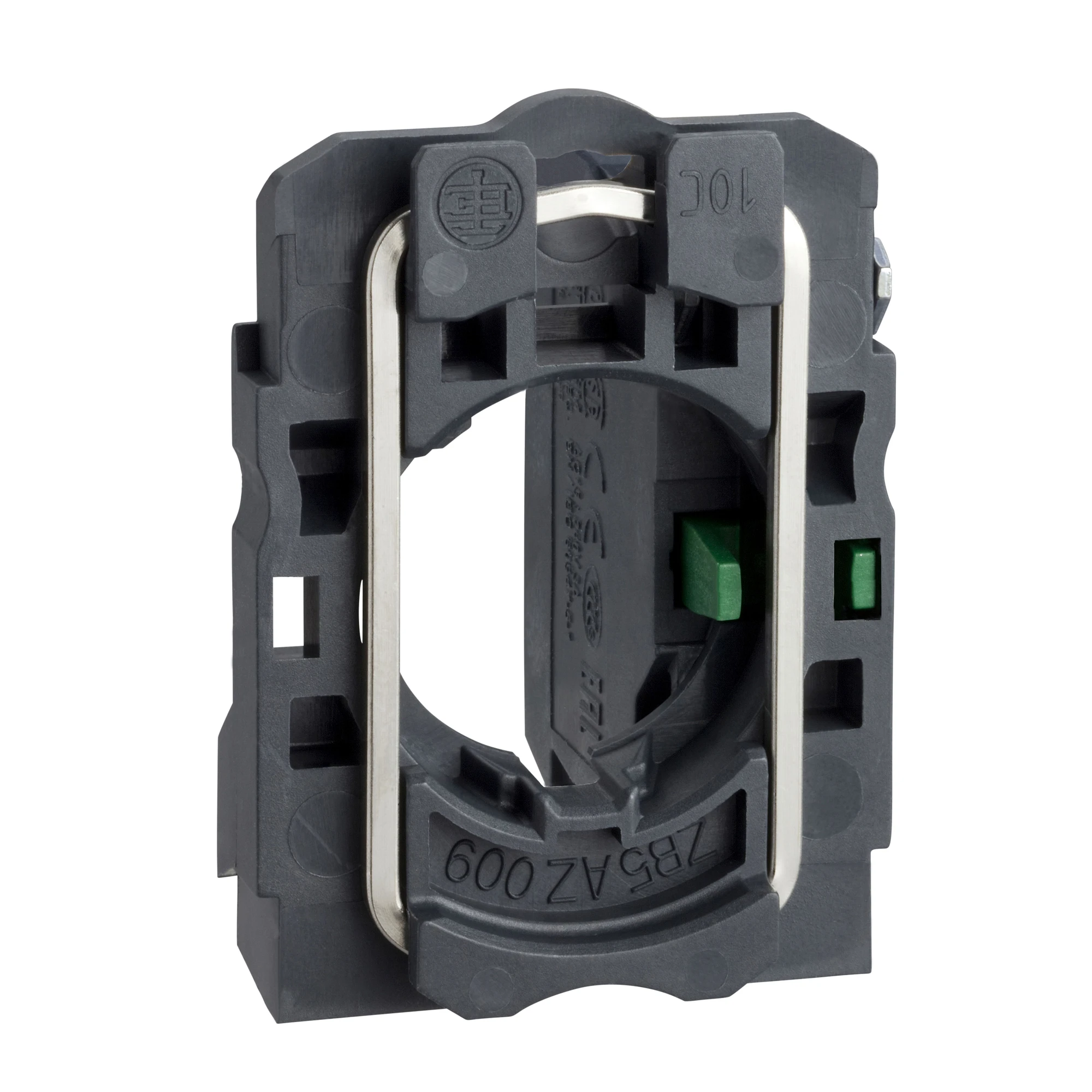 Schneider Electric ZB5AZ101TQ Hilfsschalterblock mit Befestigungsflansch, Harmony XB5, Knuststoff, 22mm, 30mm, 1S, Schraubklemme, Sammelverpackung (img_001)