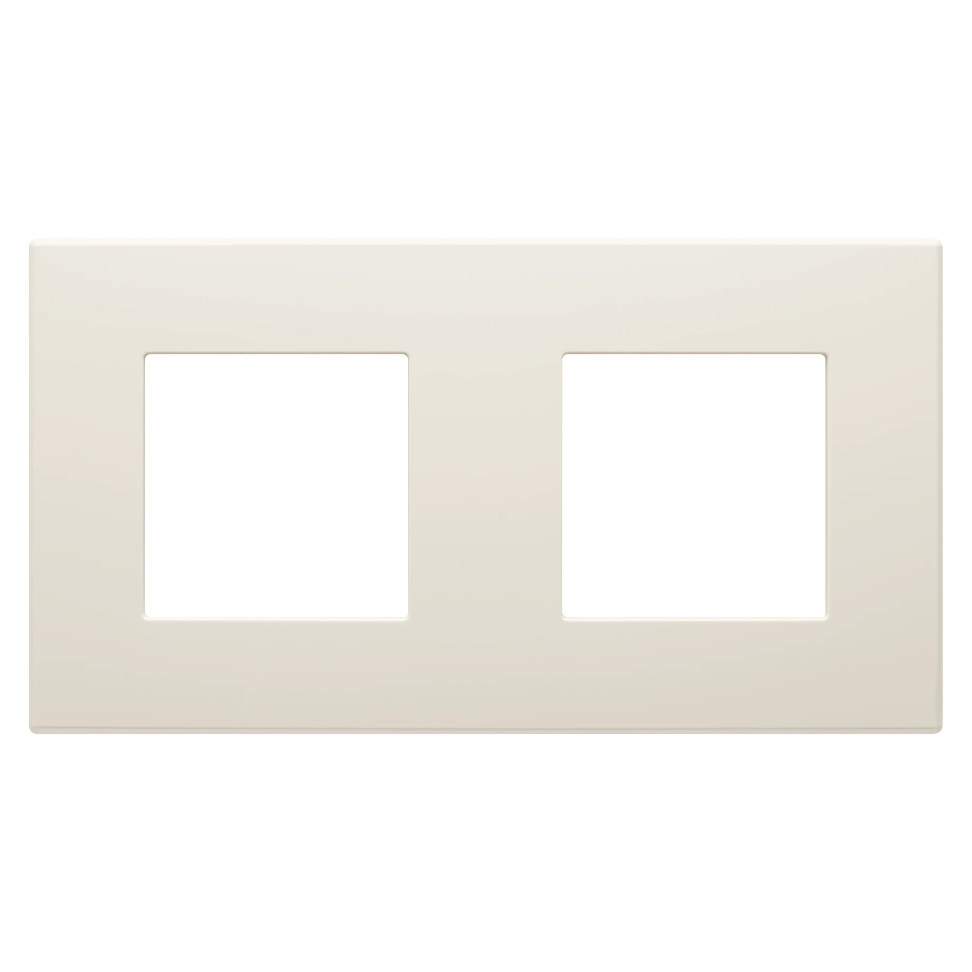 GEWISS GW35902AY DAHLIA PLATE - IN TECHNOPOLYMER - 2 GANG HORIZONTAL/VERTICAL - IVORY (img_001)