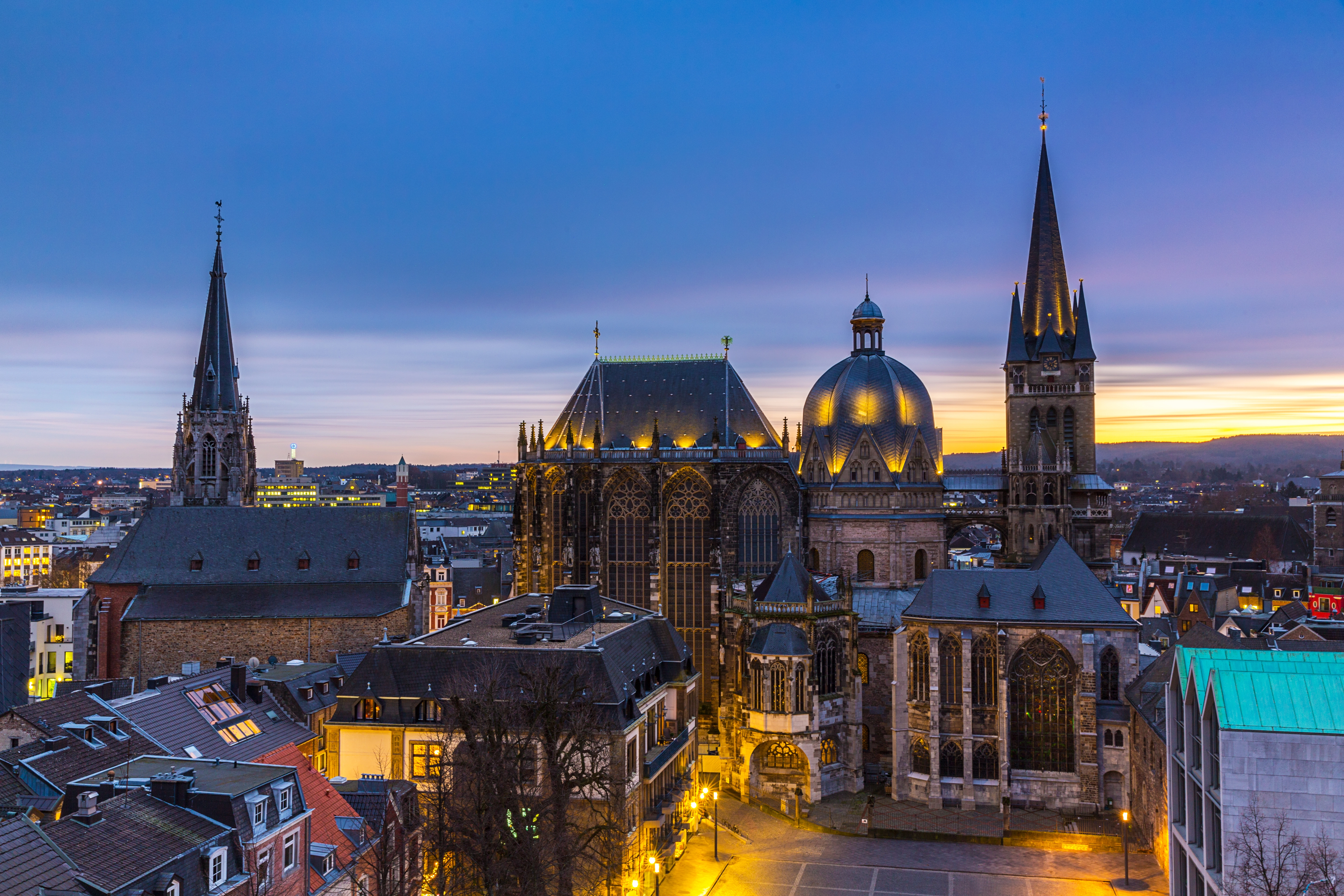 Aachen Cathedral Blue Hour