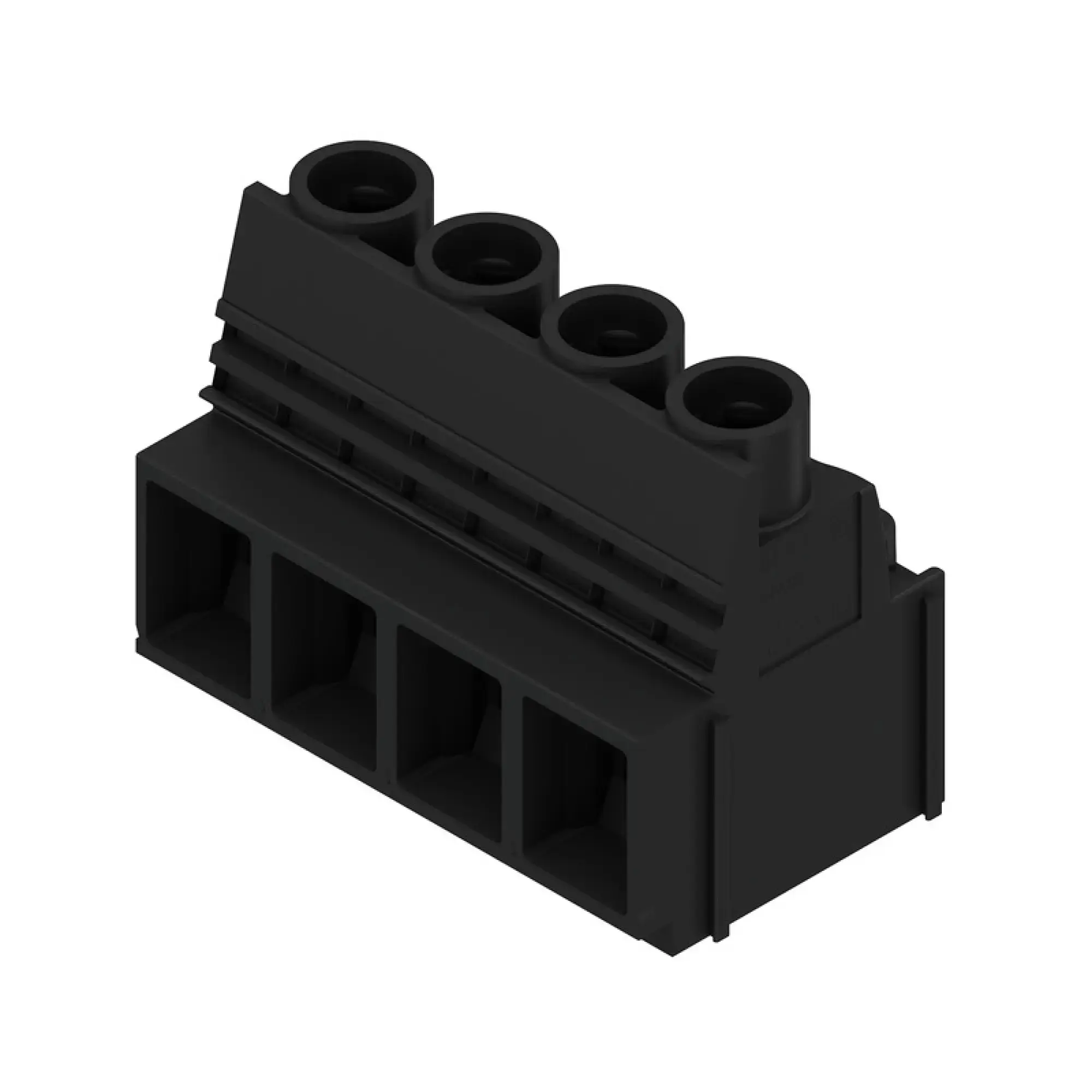 Weidmüller 1226310000 PCB terminal, 1000 V, 76 A, Pitch in mm: 10.16, 16 mm², Number of poles: 4, Clamping yoke connection, THT solder connection, 90°, Box (img_001)