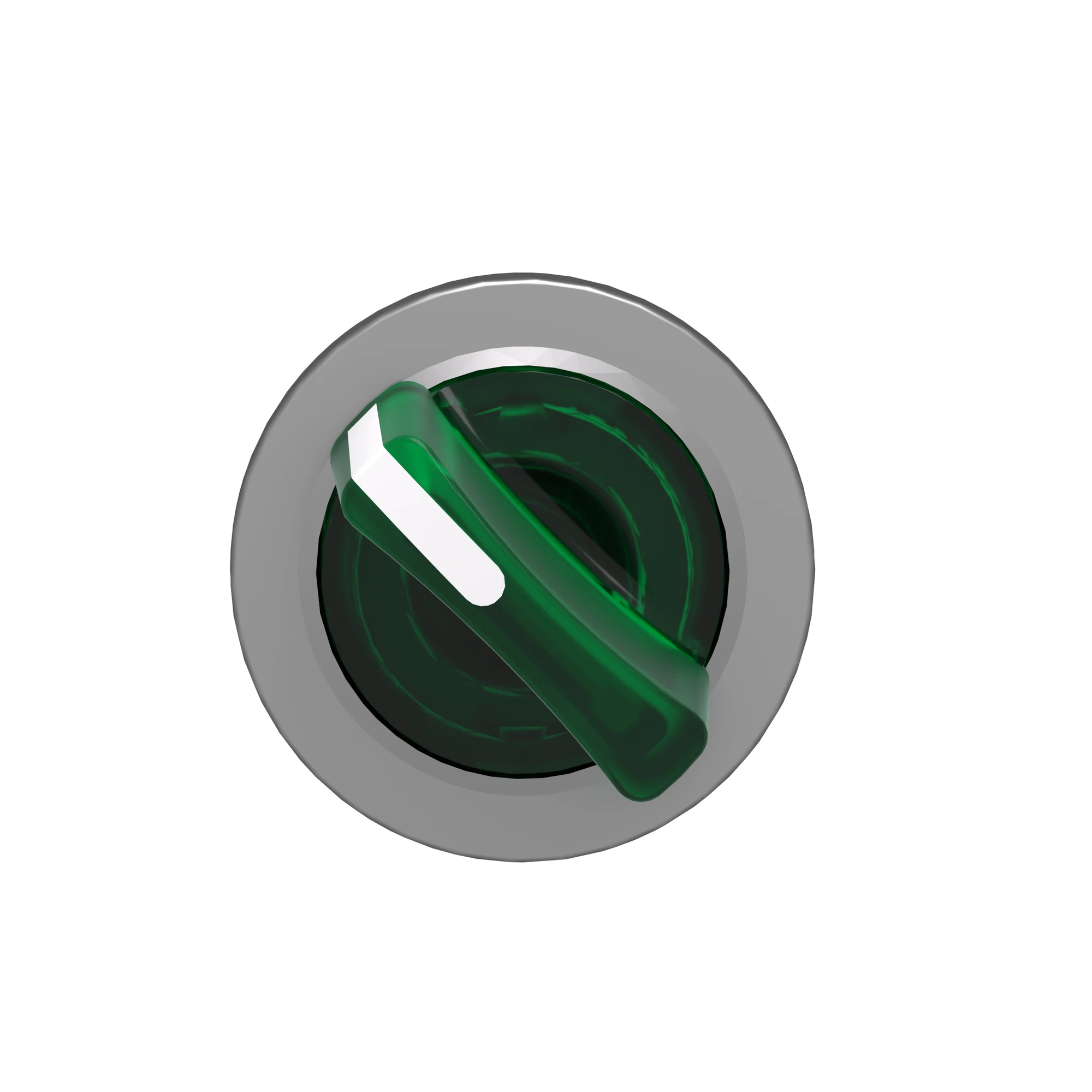 Schneider Electric ZB4FK1233 Illuminated Selector Switch, Front Element, Harmony XB4F, Metal, 30mm, Green, for Universal LED, 2 Positions, Latching (img_006)