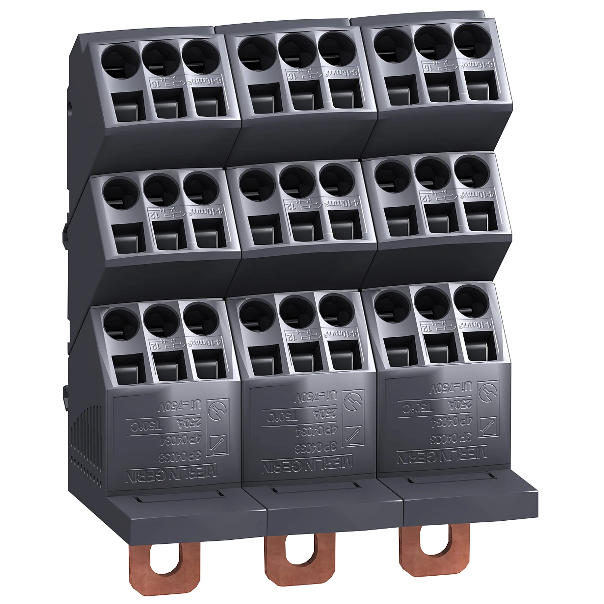 Schneider Electric LVS04033 PrismaSeT-P, Linergy DP, Distribution block, 3-pole, 250A (img_001)