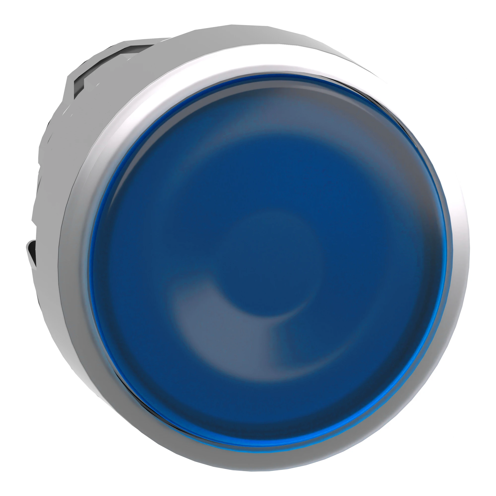 Schneider Electric ZB4BW363 Illuminated push button, front element, Harmony XB4, metal, 22mm, blue, unmarked, momentary, for universal LED (img_001)