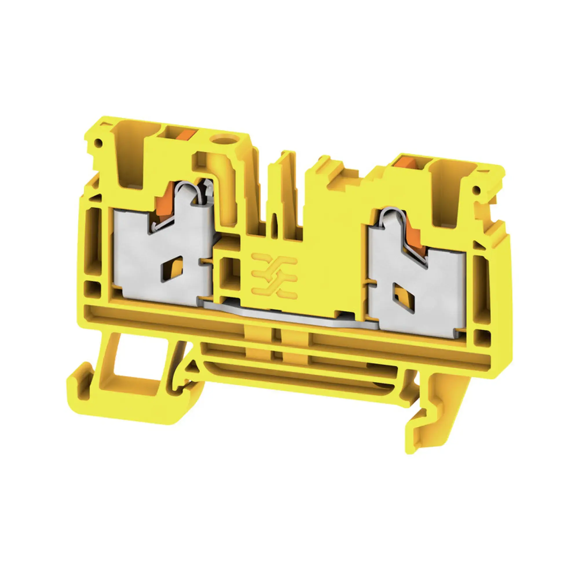 Weidmüller 3109470000 Feed-through terminal block, SNAP IN, yellow, 4 mm², 32 A, 1000 V, Number of connections: 2 S2C 4 YL (img_001)