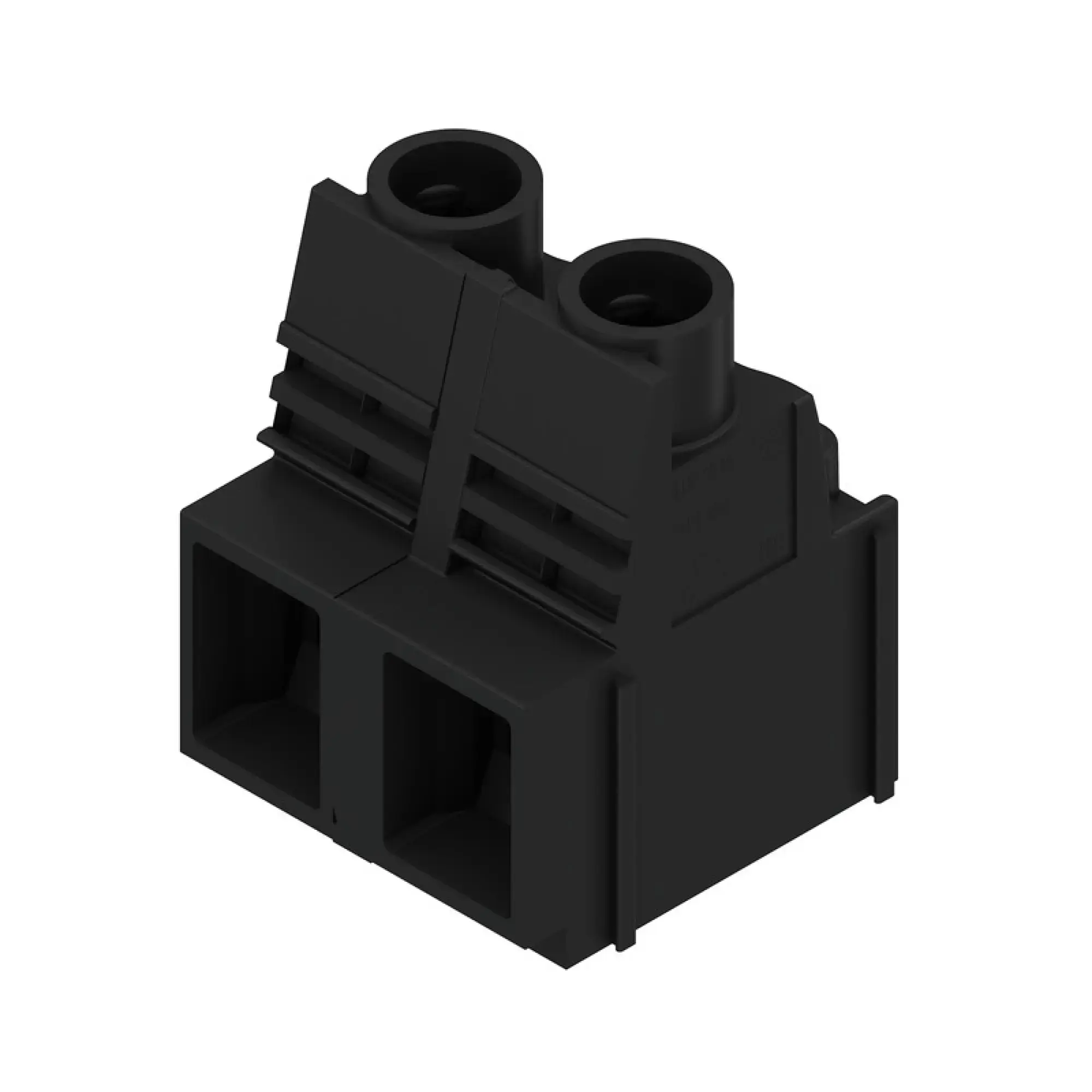 Weidmüller 1226370000 PCB terminal, 1000 V, 76 A, Pitch in mm: 12.70, 16 mm², Number of poles: 2, Clamping yoke connection, THT solder connection, 90°, Box (img_001)