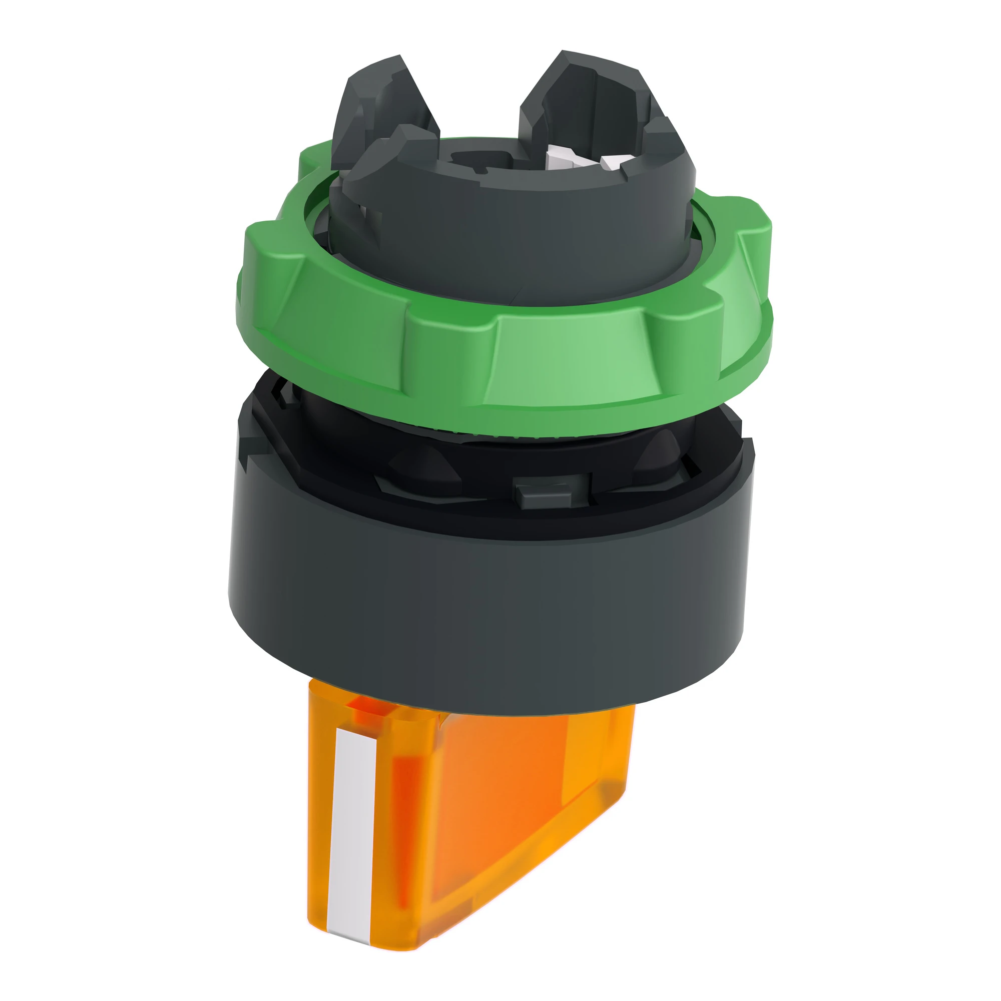 Schneider Electric ZB5AK1253 Illuminated Selector Switch, Front Element, Harmony XB5, Plastic, 22mm Orange, for Universal LED, 2 Positions, Latching (img_007) Schneider Electric ZB5AK1253 Illuminated Selector Switch, Front Element, Harmony XB5, Plastic, 22mm Orange, for Universal LED, 2 Positions, Latching (img_007)