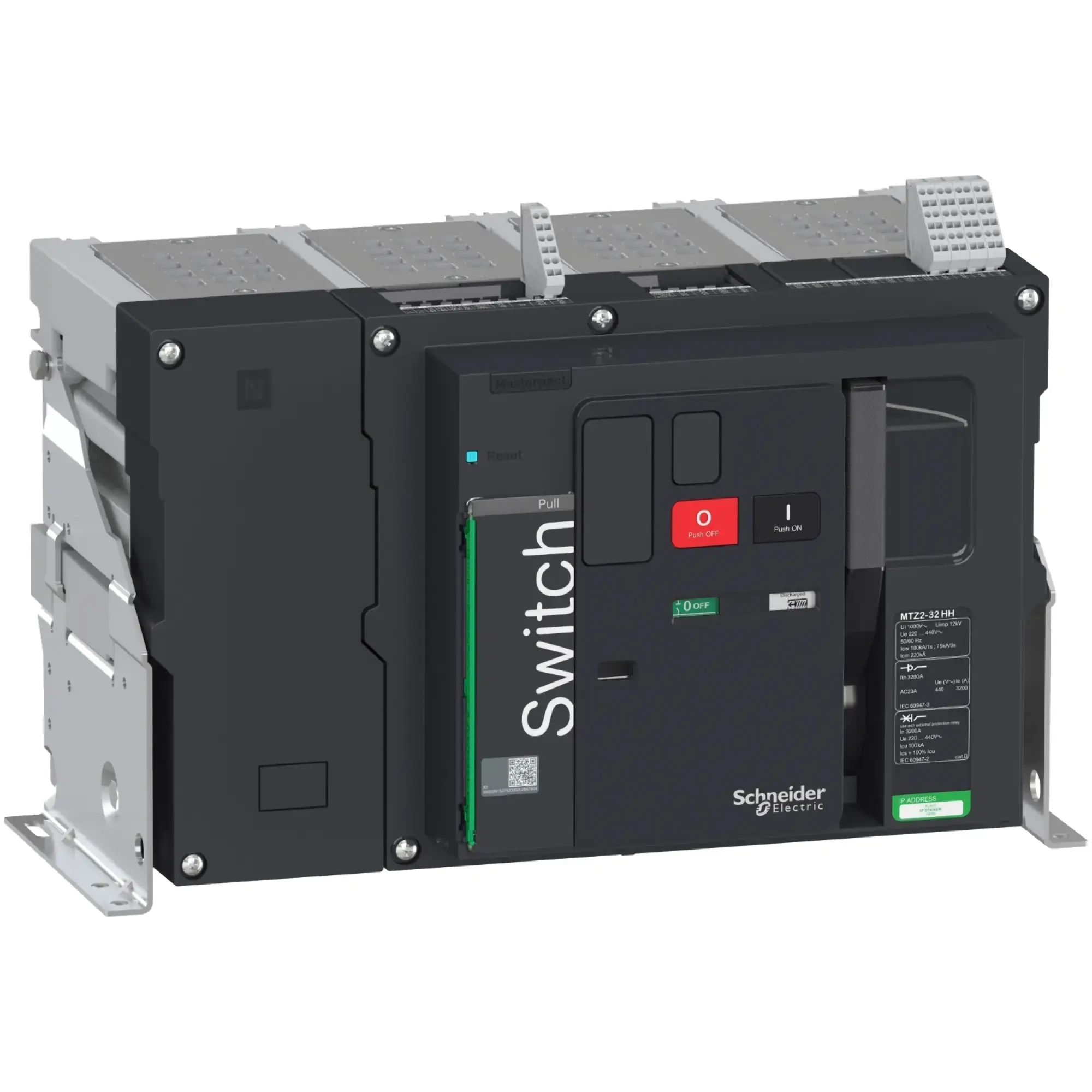Schneider Electric LV846315 MasterPact MTZ2 3200A HH Icm=220kA/440V 4P Disconnector Fixed Mounting Neutral on Left (img_002)