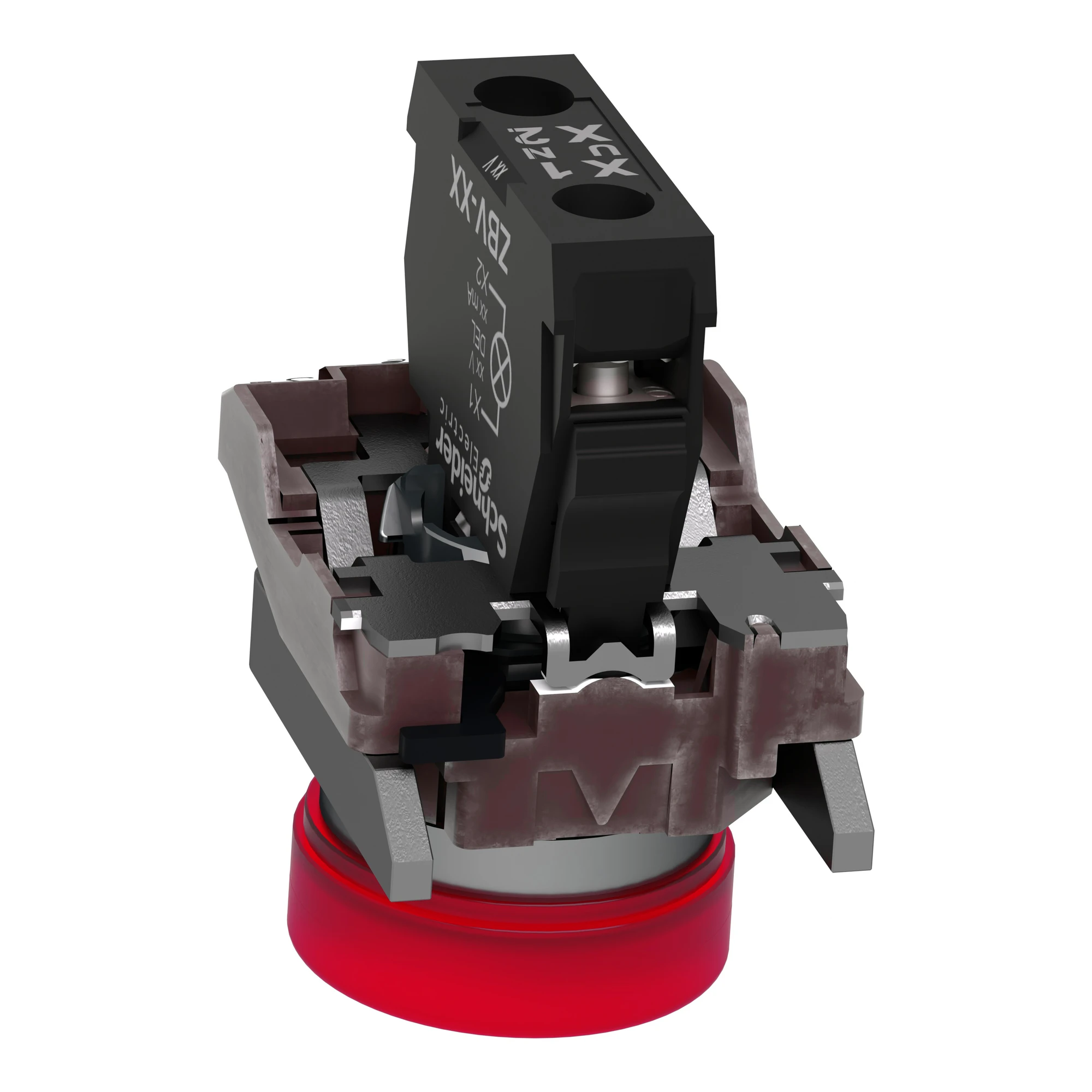 Schneider Electric XB4BVG4 Signal lamp, Harmony XB4, metal, 22mm, red, universal LED, smooth dome, screw terminal, 110-120V AC (img_007) Schneider Electric XB4BVG4 Signal lamp, Harmony XB4, metal, 22mm, red, universal LED, smooth dome, screw terminal, 110-120V AC (img_007)