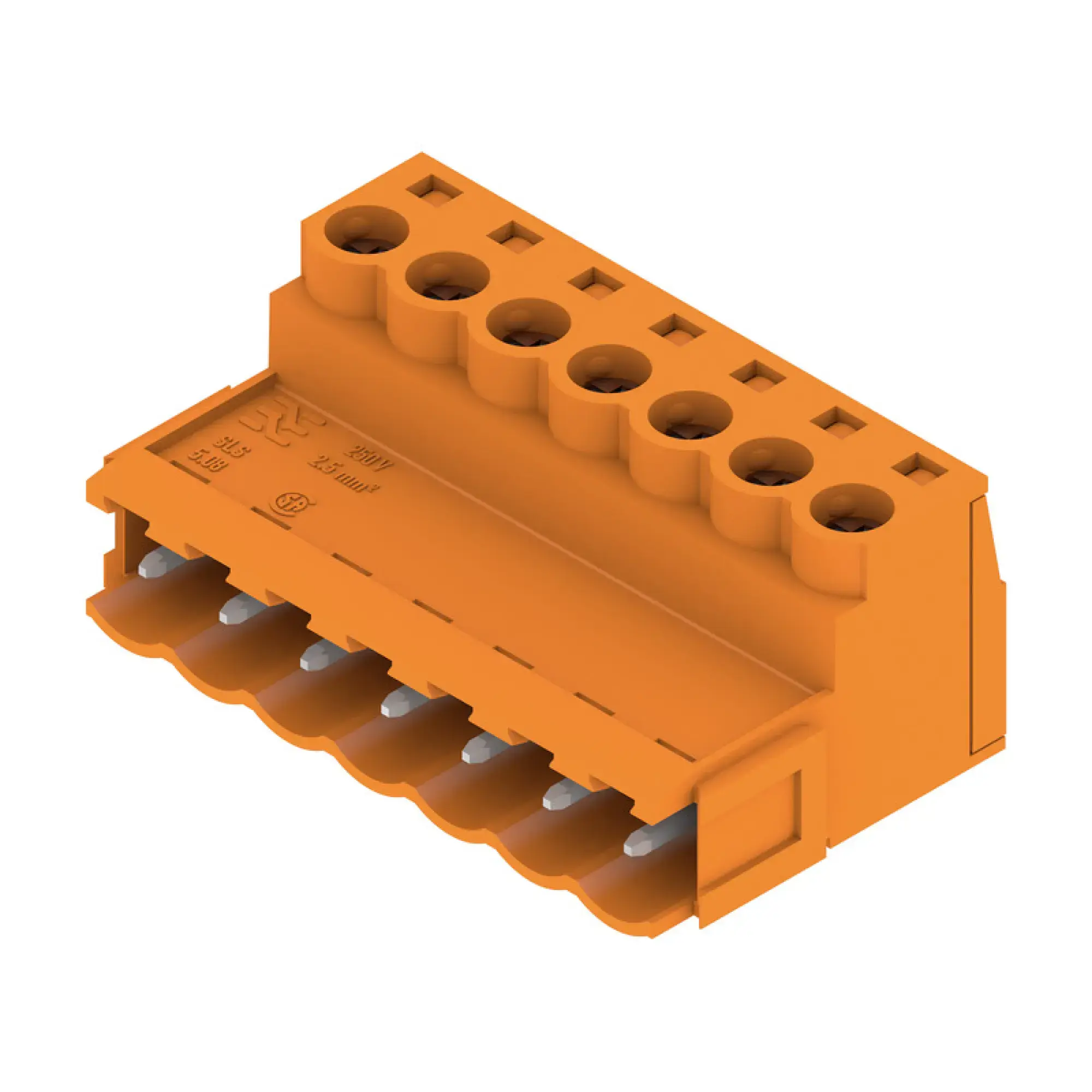 Weidmüller 1627290000 PCB connector (wire connection), 320 V, 21.5 A, Pitch in mm: 5.08, 3.31 mm², Number of poles: 7, Clamping yoke connection, Box (img_001)