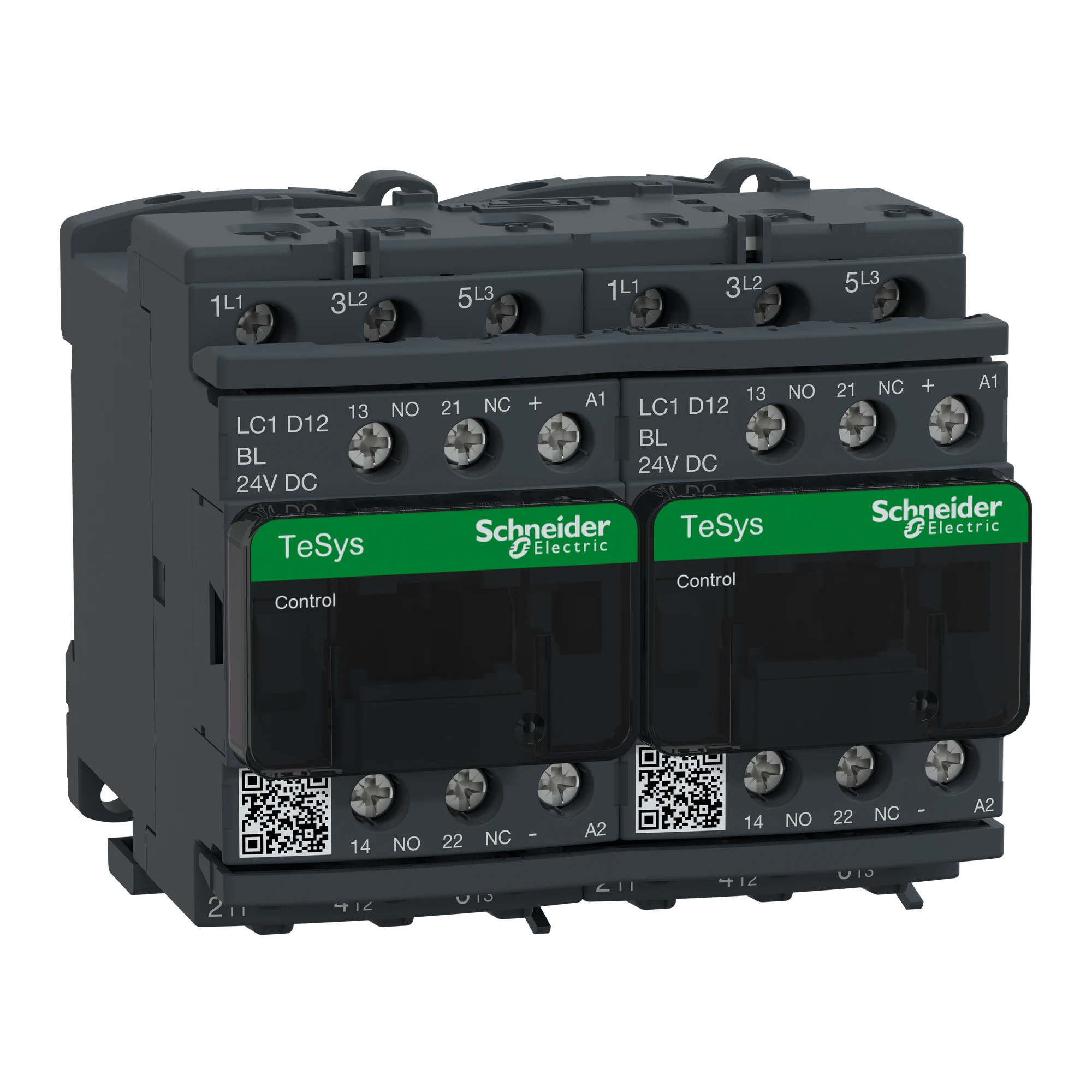 Schneider Electric LC2D12BLV Reversing Contactor Combination, 3p+1NC+1NO, 5.5kW/400V/AC3, 12A, Coil 24V DC (img_001) Schneider Electric LC2D12BLV Reversing Contactor Combination, 3p+1NC+1NO, 5.5kW/400V/AC3, 12A, Coil 24V DC (img_001)