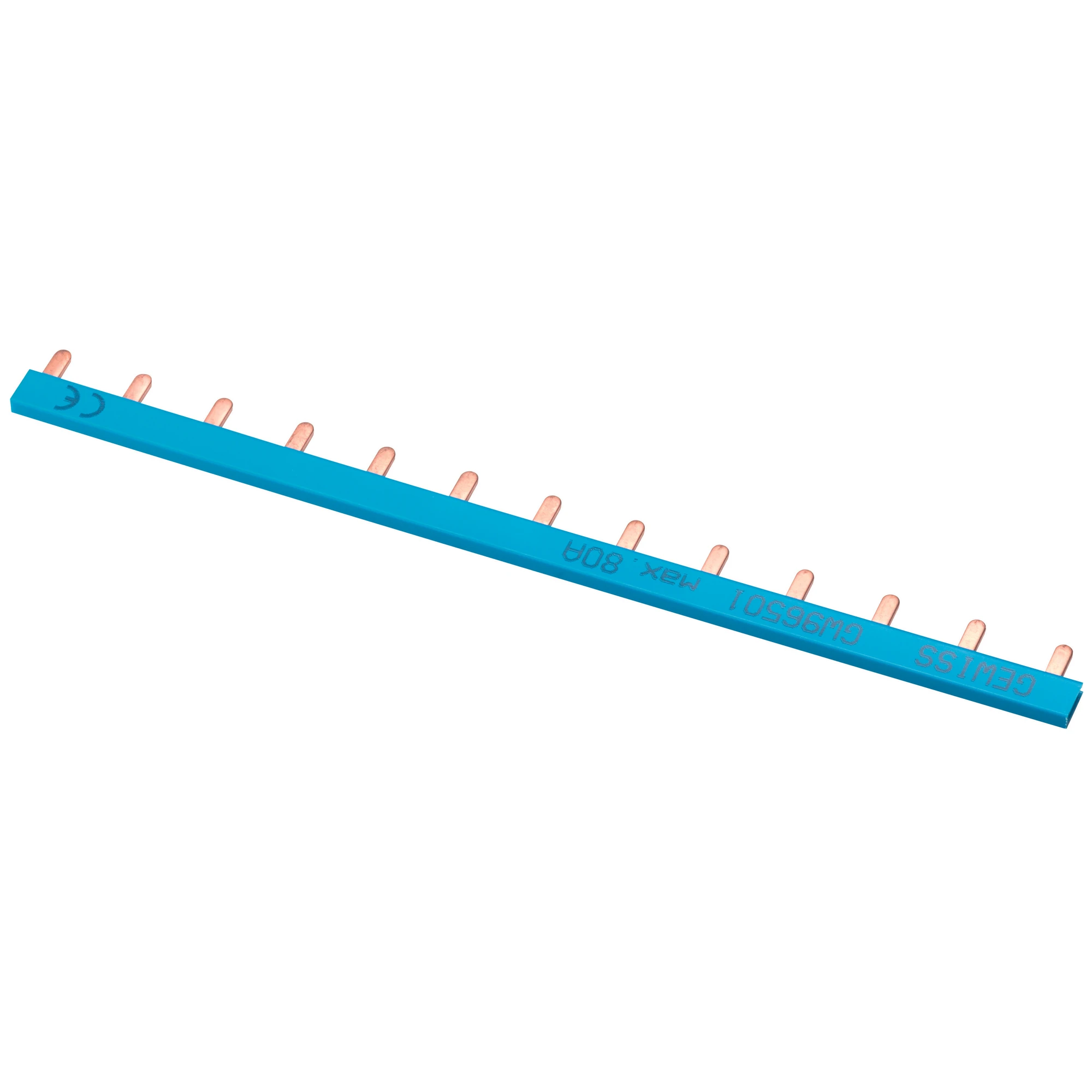 GEWISS GW96501 UNIPOLAR PIN BUSBAR FOR MTC - 1P 13 MODULES 80A BLUE (img_001)