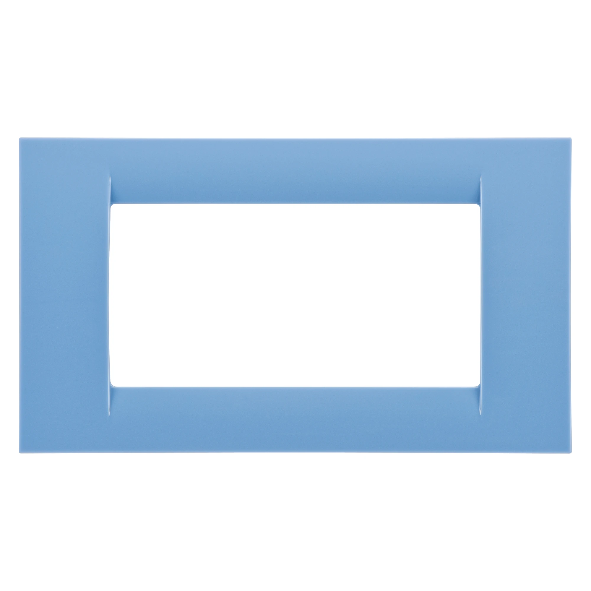 GEWISS GW22164 VIRNA PLATE - IN TECHNOPOLYMER GLOSS FINISHING - 4 GANG - SKY BLUE - SYSTEM (img_001)