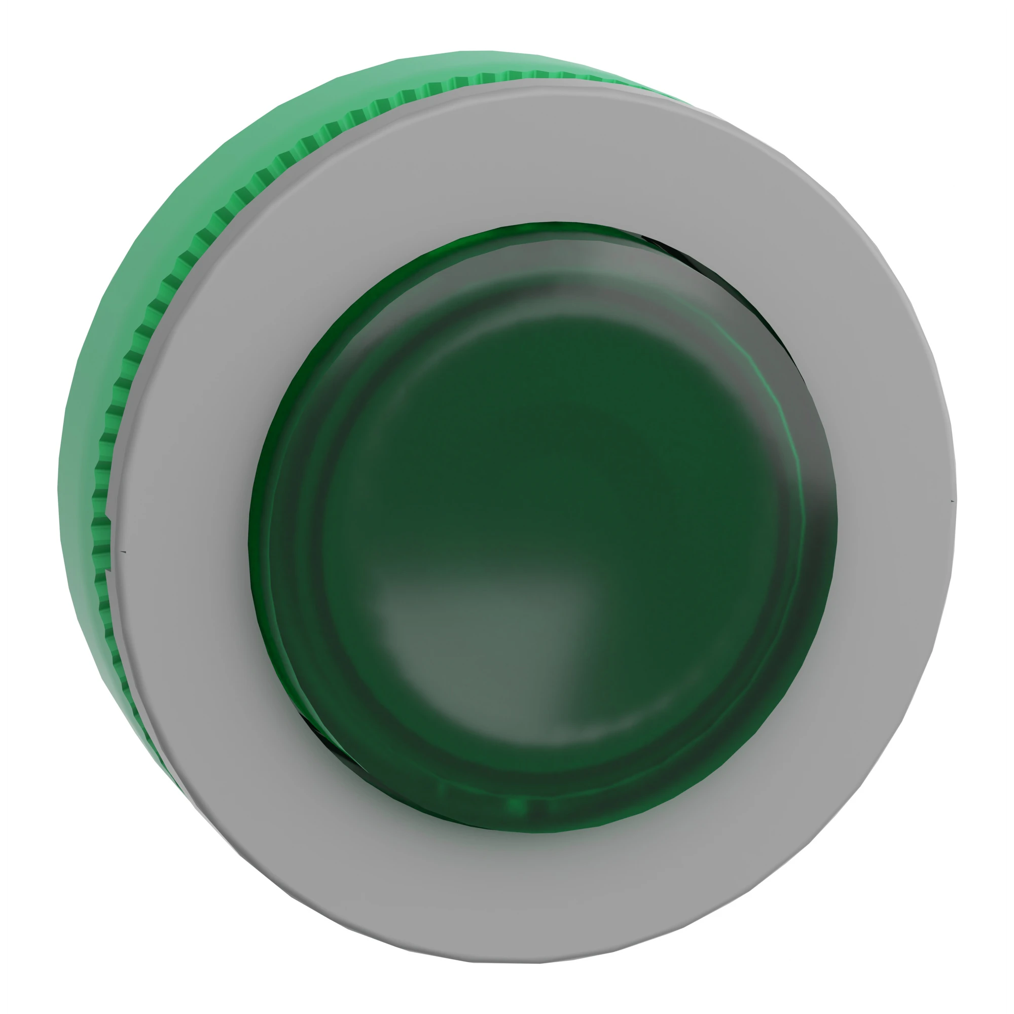 Schneider Electric ZB5FW133C0 Illuminated push-button, front element, Harmony XB5F, plastic, 30mm, light grey, green, protruding, for universal LED (img_001)