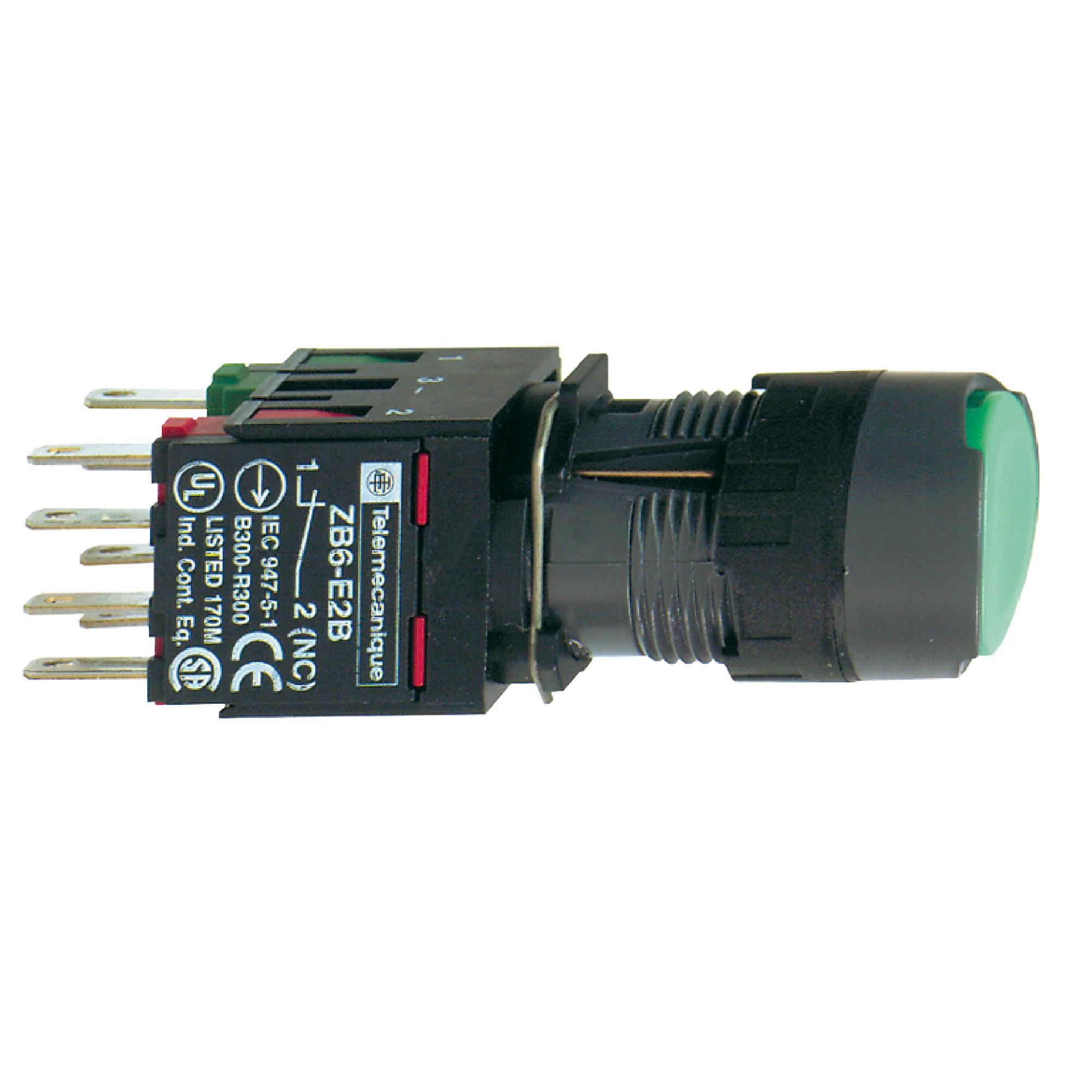 Schneider Electric XB6AF3B5B Illuminated push-button, green Ø 16, flat, latching, 24 V, 1NO+1NC (img_001) Schneider Electric XB6AF3B5B Illuminated push-button, green Ø 16, flat, latching, 24 V, 1NO+1NC (img_001)
