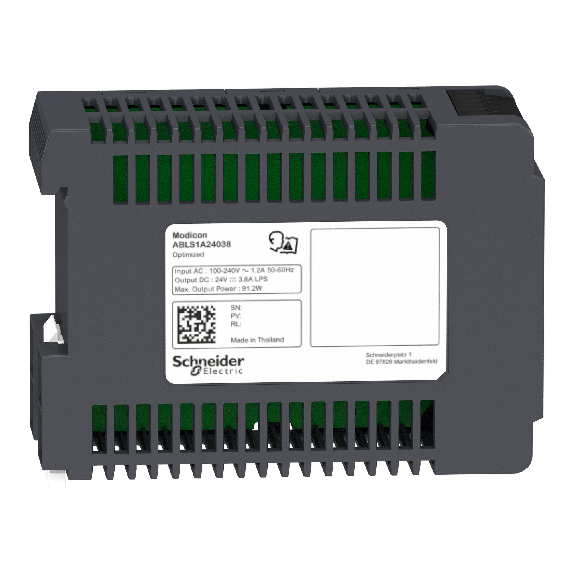 Schneider Electric ABLS1A24038 Power supply, Modicon ABLS, Optimum, switched, 1-phase, 100-240V AC, 24V DC, 3.8A, 90W (img_007) Schneider Electric ABLS1A24038 Power supply, Modicon ABLS, Optimum, switched, 1-phase, 100-240V AC, 24V DC, 3.8A, 90W (img_007)