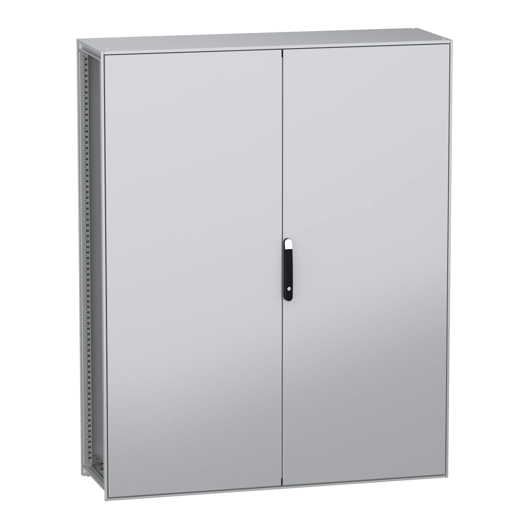 Schneider Electric NSYSFN2016502D Floor-standing enclosure, PanelSeT SFN, made of decarbonized steel, without mounting plate, assembled, 2000x1600x500mm, 2 doors, IP55 (img_001)