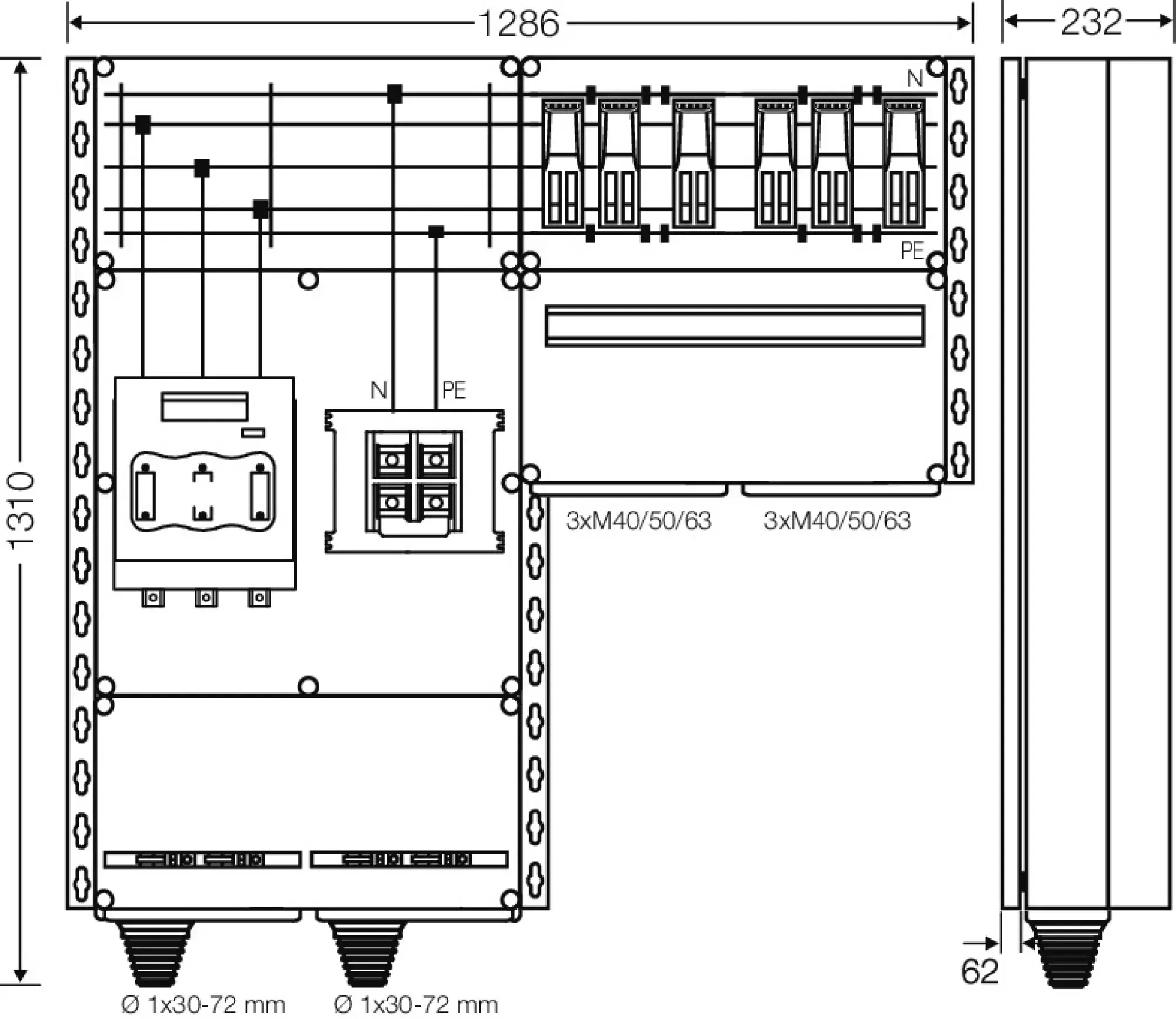 Hensel 20001584 PV-Wechselrichter-Sammler, 350kVA, 3-phasige Wechselrichter Mi PV 7355 (img_003) Hensel 20001584 PV-Wechselrichter-Sammler, 350kVA, 3-phasige Wechselrichter Mi PV 7355 (img_003)