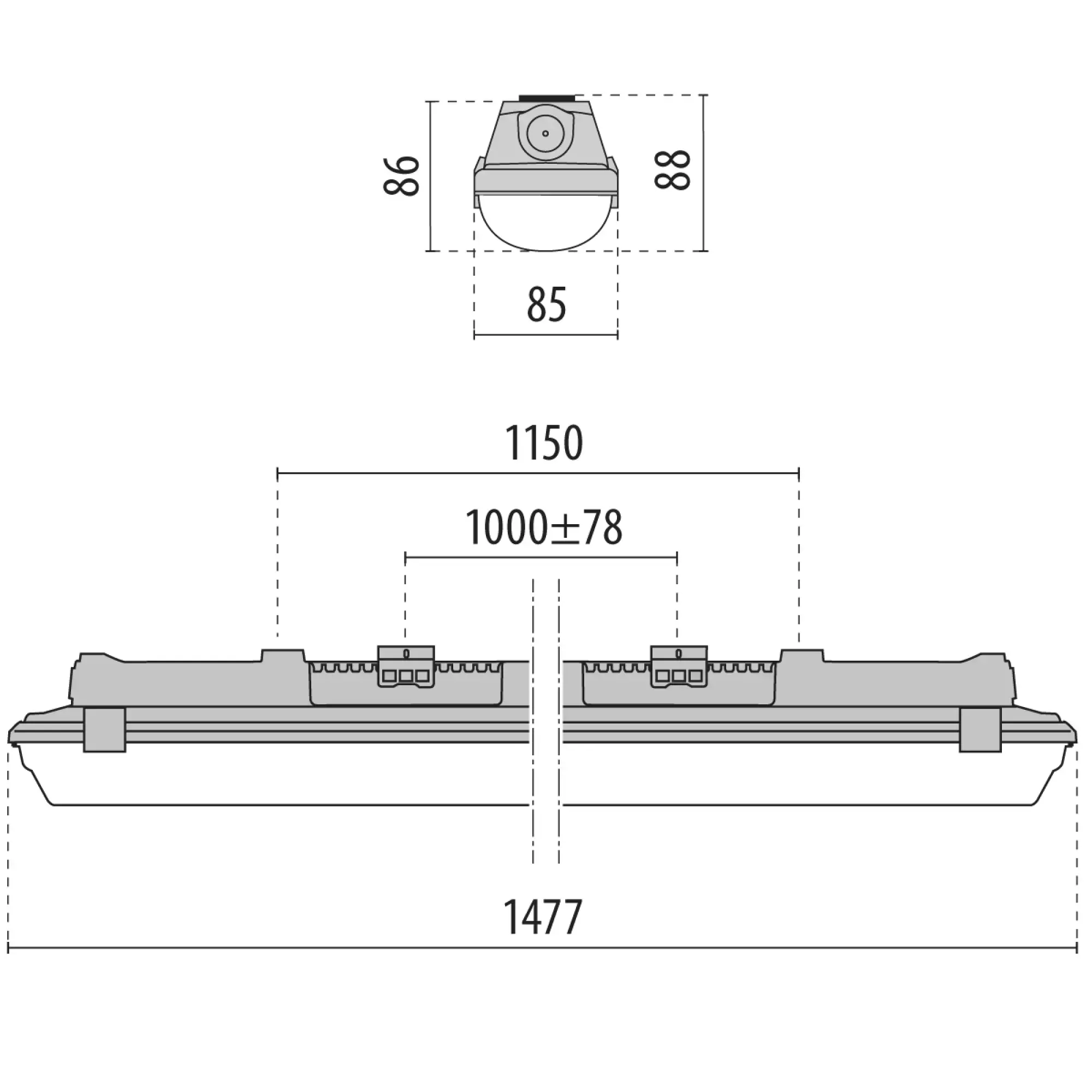 Performance iN Lighting 3103942 LED-Feuchtraumleuchte 4000K 50W statisch symmetrische extrabreite Streuoptik 3103942 (img_003)