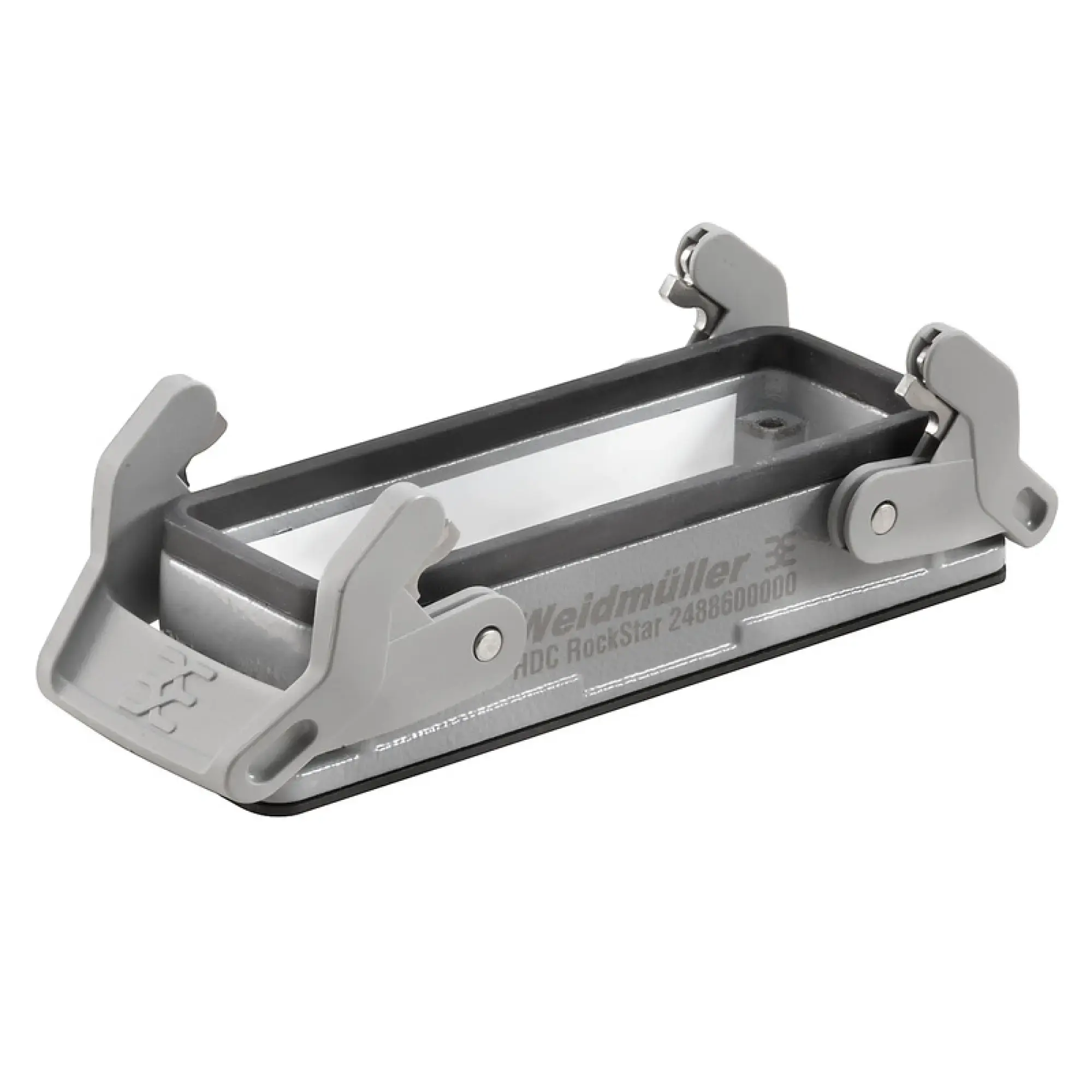 Weidmüller 2488600000 Housing (industry plug-in connectors), Bulkhead housing, Side-locking clamp on lower side, Size: 8, IP65 (in plugged condition) (img_001)
