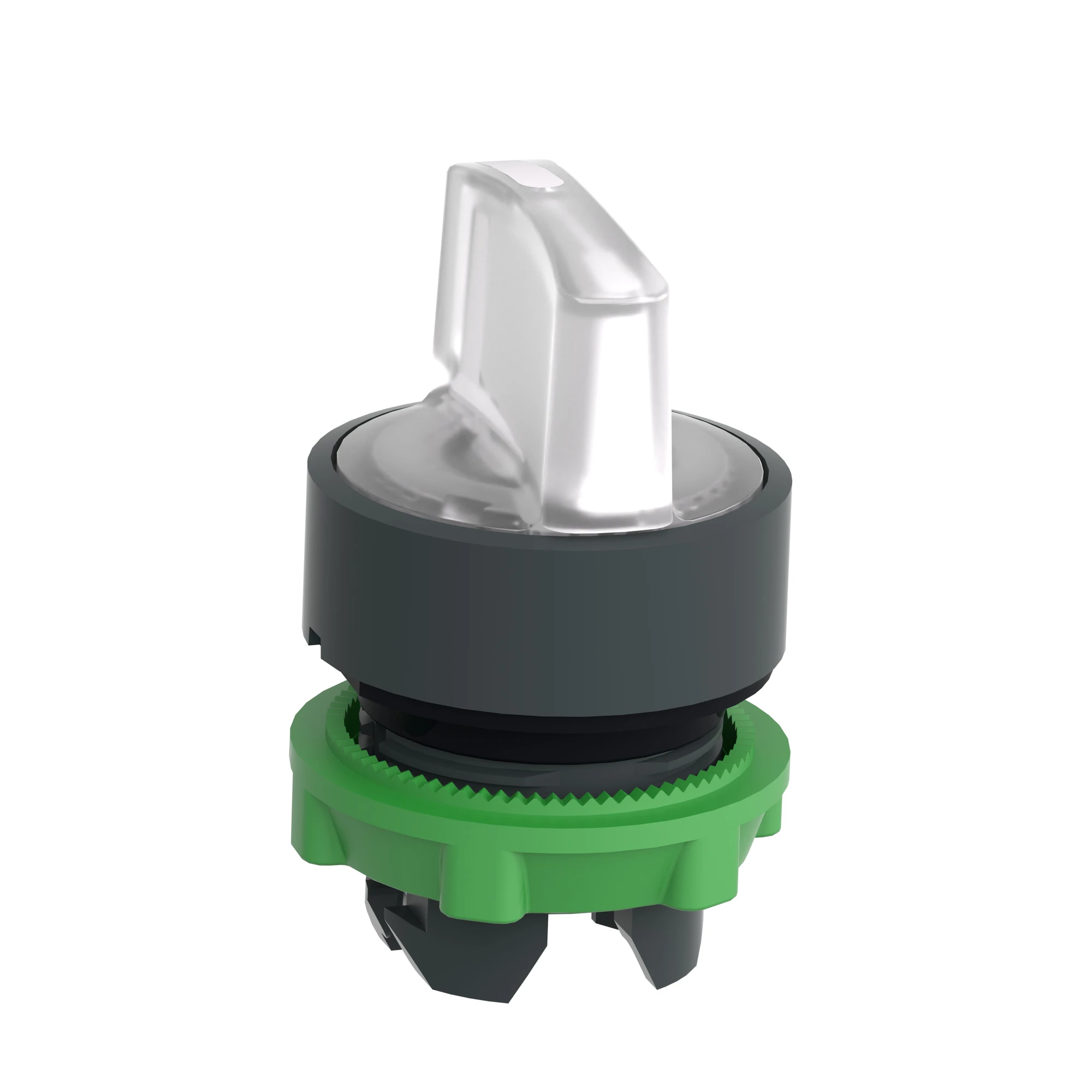 Schneider Electric ZB5AK1813 Illuminated selector switch, front element, Harmony XB5, plastic, 22mm, white, for universal LED, 3 positions, momentary right (img_006)
