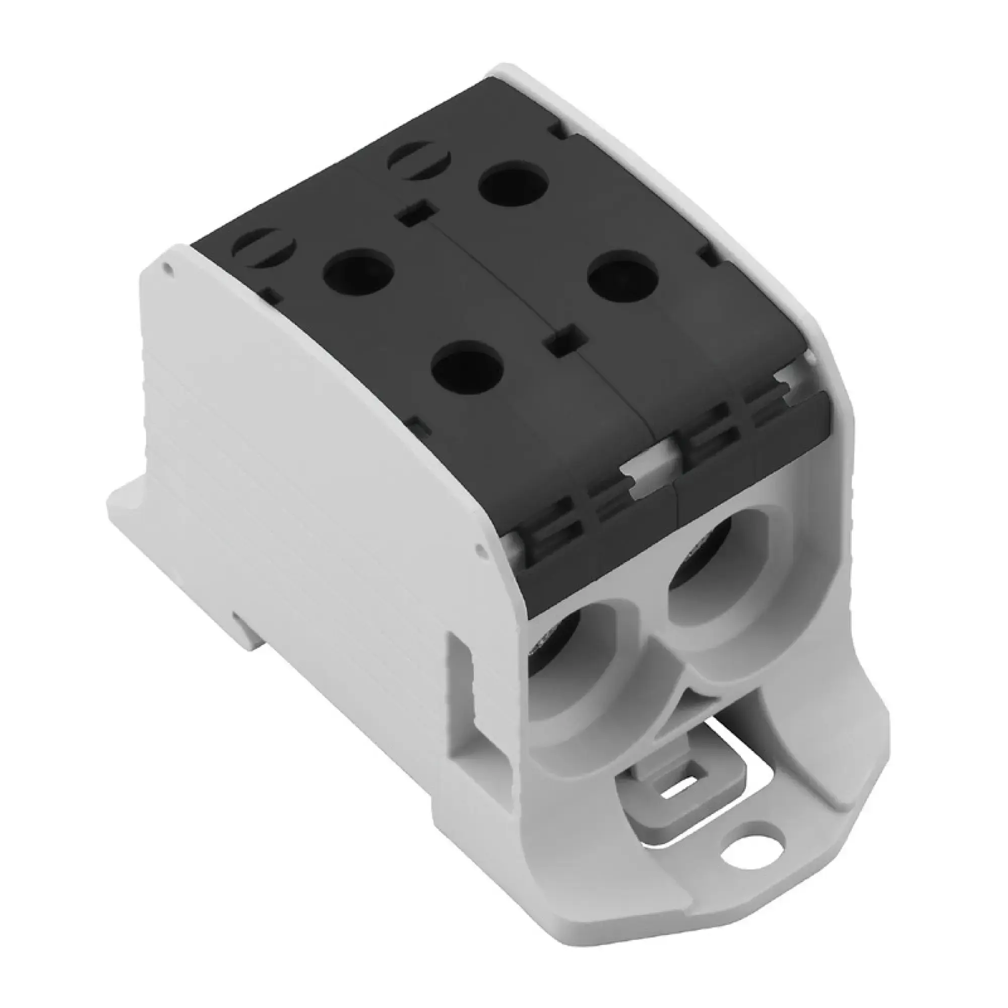 Weidmüller 2502740000 Potential distributor terminal, Screw connection, black, 95 mm², 232 A, 1000 V, Number of connections: 4, Number of levels: 1, TS 35, V-0, Wemid (img_001)