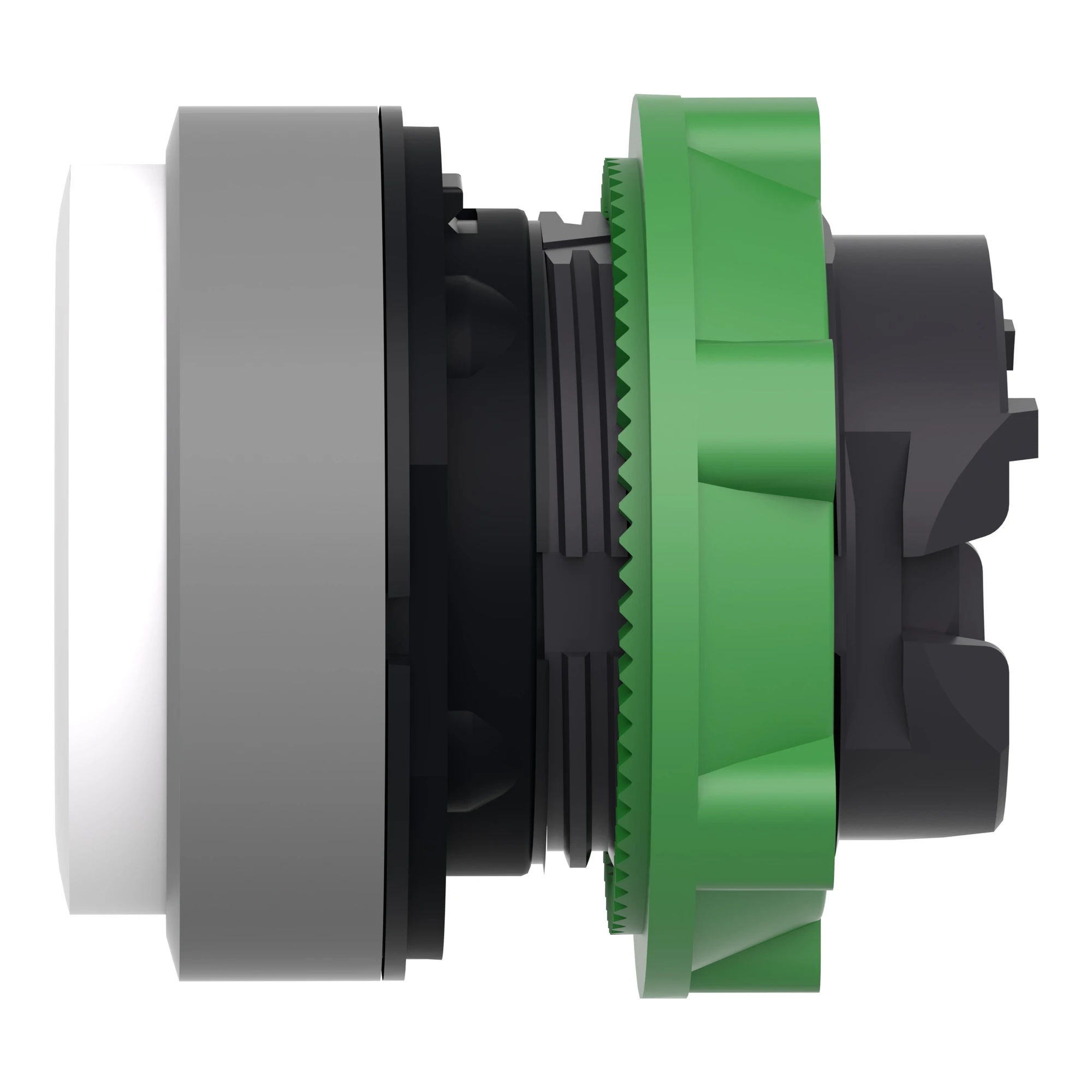 Schneider Electric ZB5AL1C0 Pushbutton, front element, Harmony XB5, plastic, 22mm, light grey, white, protruding, unlabelled, momentary (img_006)