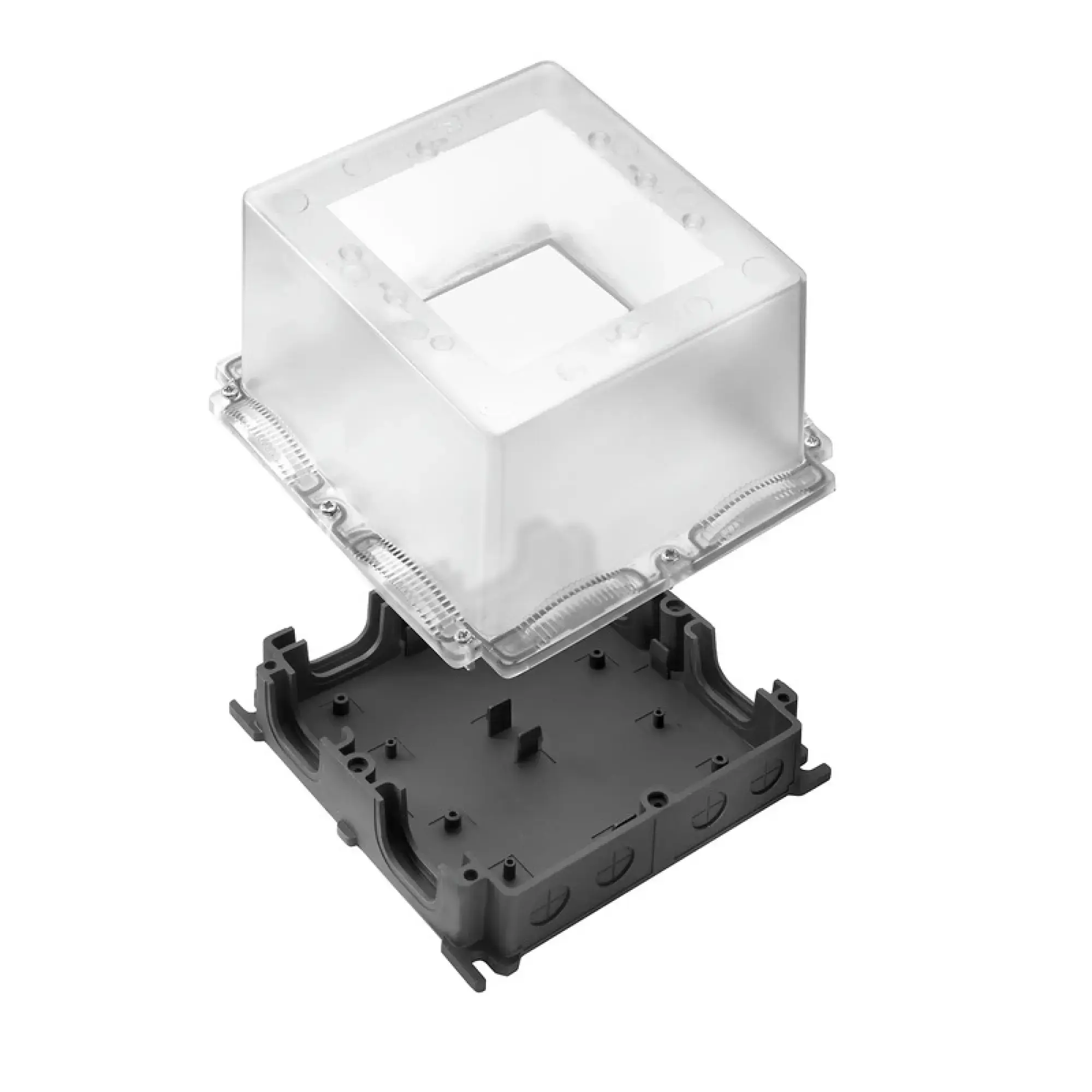 Weidmüller 2659760000 Plastic housing, FieldPower®, 196 x 196 x 155 mm, Gland plates: , Polycarbonate, glass fibre reinforced, Polycarbonate, untreated, black, Transparent (img_001) Weidmüller 2659760000 Plastic housing, FieldPower®, 196 x 196 x 155 mm, Gland plates: , Polycarbonate, glass fibre reinforced, Polycarbonate, untreated, black, Transparent (img_001)