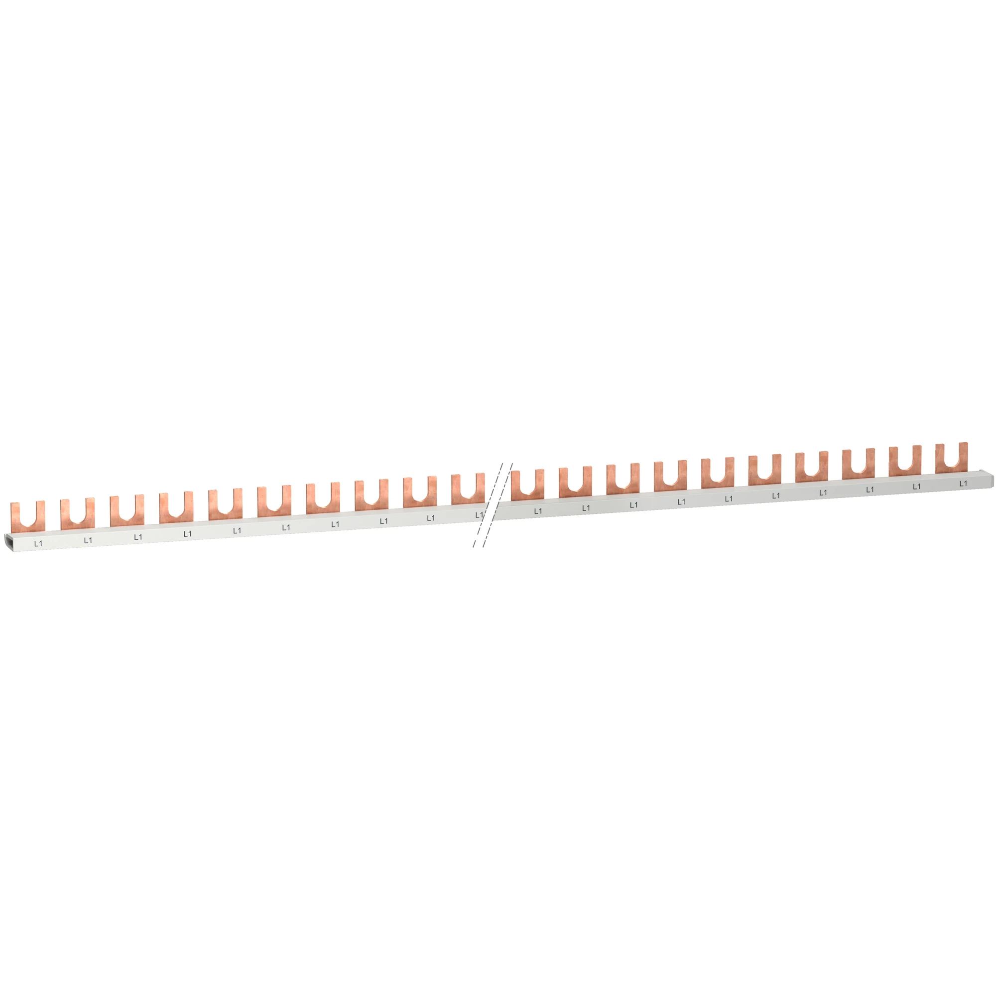 Schneider Electric R9XFH157 Resi9 Busbar Fork, 1P, 57 TE, 63A, cuttable (img_001) Schneider Electric R9XFH157 Resi9 Busbar Fork, 1P, 57 TE, 63A, cuttable (img_001)