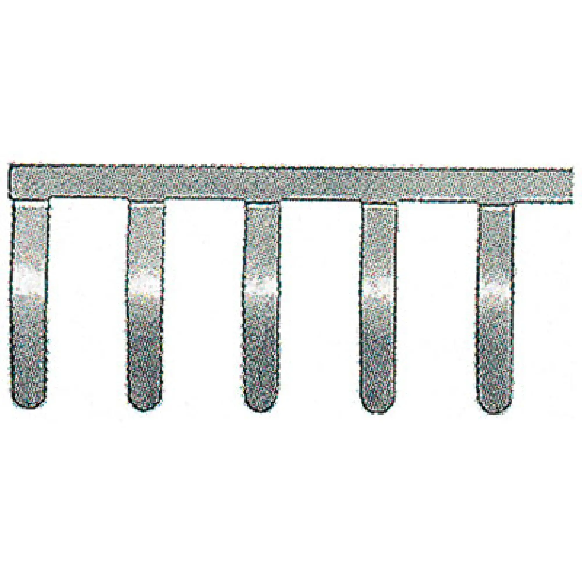 Weidmüller 0535200000 Cross-connector (terminal), when screwed in, grey, 27 A, Number of poles: 75, Pitch in mm: 6.00, Insulated: No, Width: 0.8 mm (img_001)