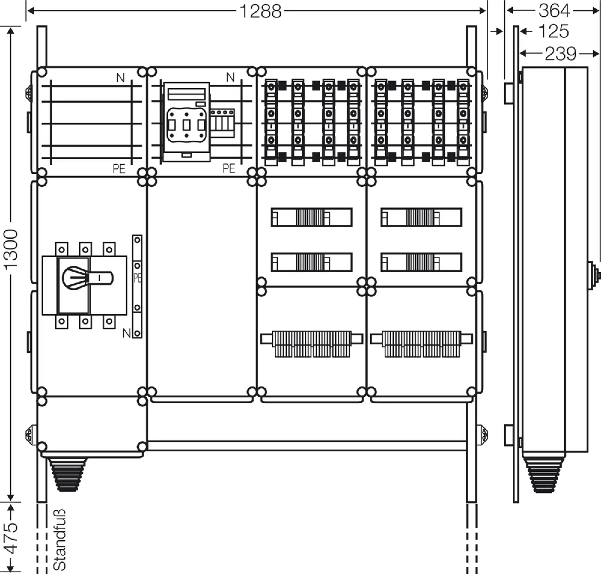 Hensel 65000147 Ladeverteiler für bis zu 8 Ladepunkte à 22kW Mi EV 22kW 8101 (img_003)