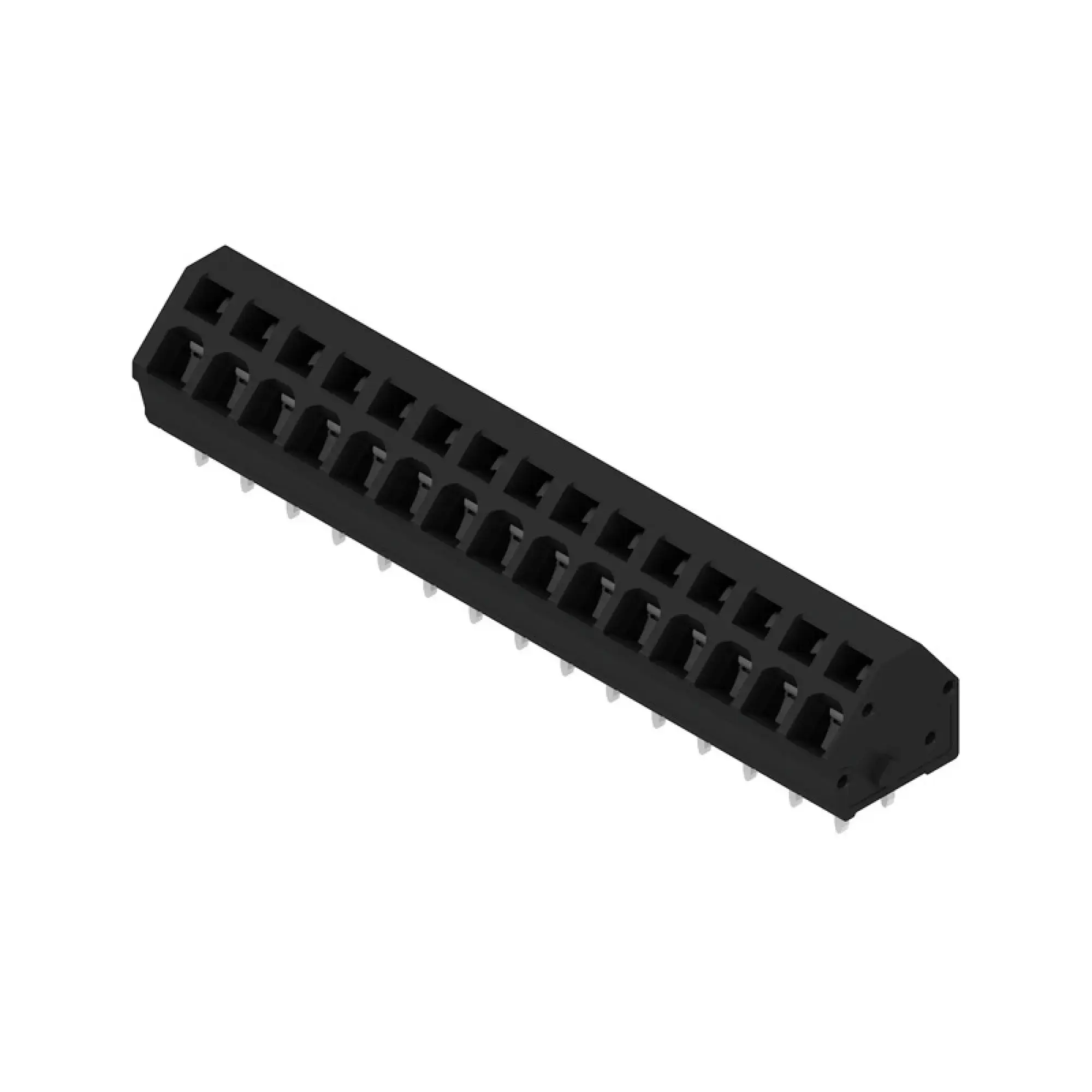 Weidmüller 1959780000 PCB terminal, 320 V, 24 A, Pitch in mm: 5.00, 2.5 mm², Number of poles: 15, Tension-clamp connection, THT solder connection, 135°, Box (img_001) Weidmüller 1959780000 PCB terminal, 320 V, 24 A, Pitch in mm: 5.00, 2.5 mm², Number of poles: 15, Tension-clamp connection, THT solder connection, 135°, Box (img_001)