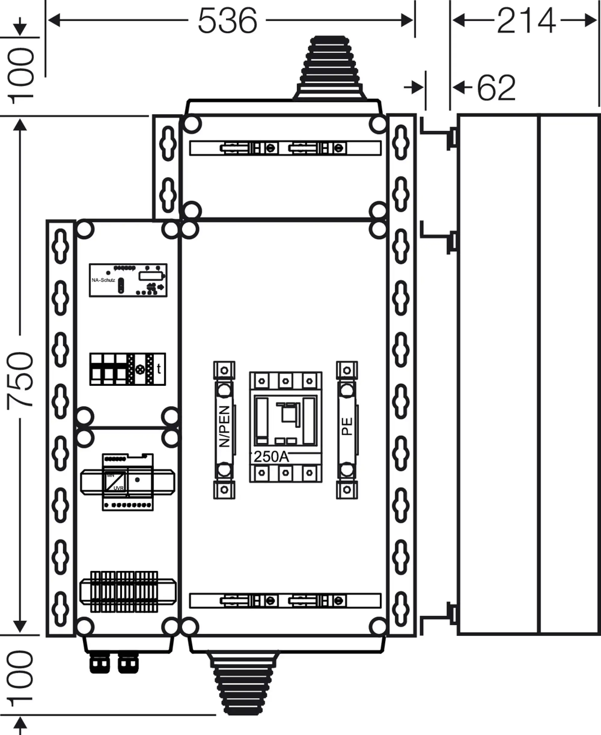 Hensel 20001472 PV-Freischaltstelle, 150 kVA, 3-polig mit Leistungsschalter und NA-Schutz Mi AE 1243 (img_003) Hensel 20001472 PV-Freischaltstelle, 150 kVA, 3-polig mit Leistungsschalter und NA-Schutz Mi AE 1243 (img_003)