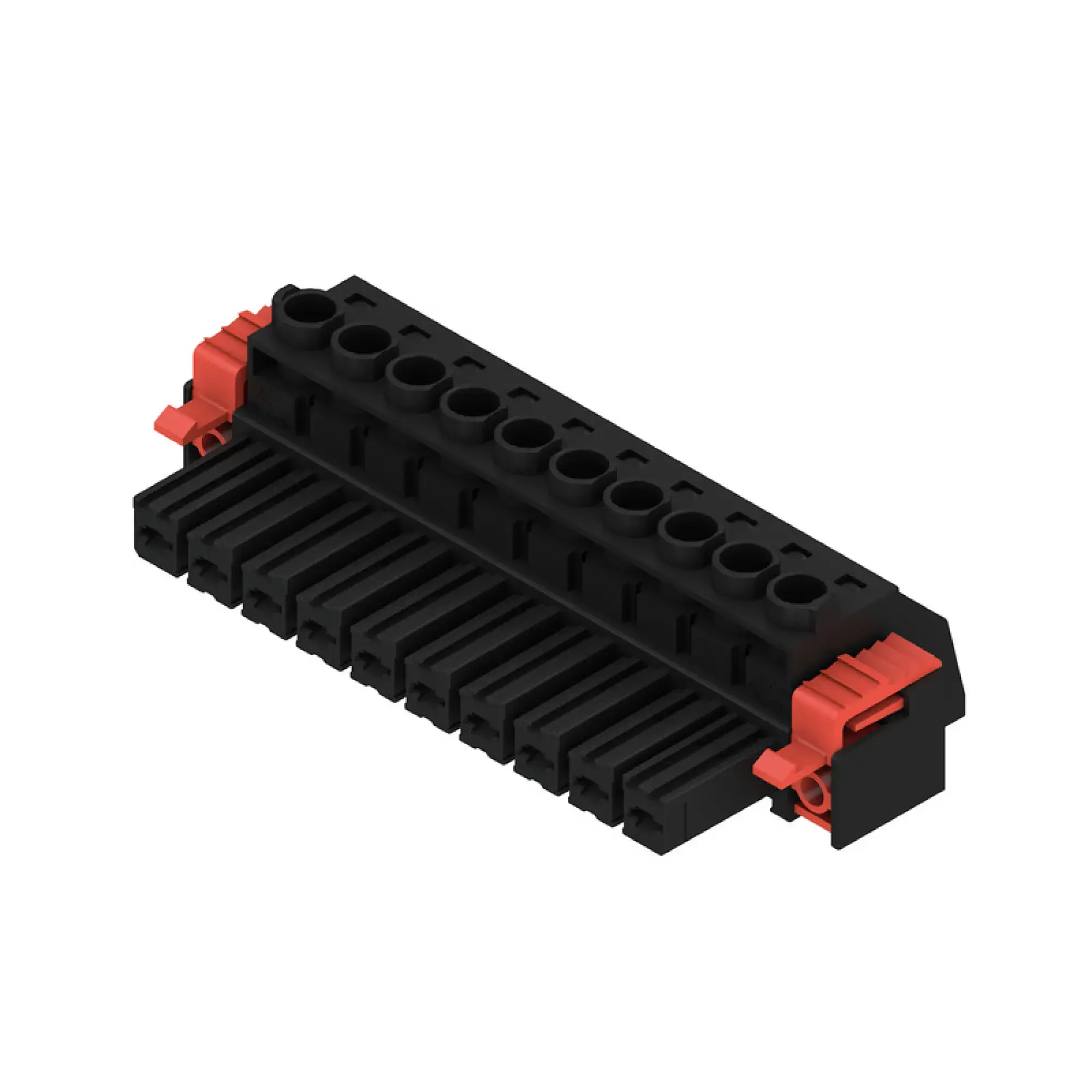 Weidmüller 1930130000 PCB connector (wire connection), 1000 V, 57 A, Pitch in mm: 7.62, 10 mm², Number of poles: 10, Clamping yoke connection, Box (img_001) Weidmüller 1930130000 PCB connector (wire connection), 1000 V, 57 A, Pitch in mm: 7.62, 10 mm², Number of poles: 10, Clamping yoke connection, Box (img_001)