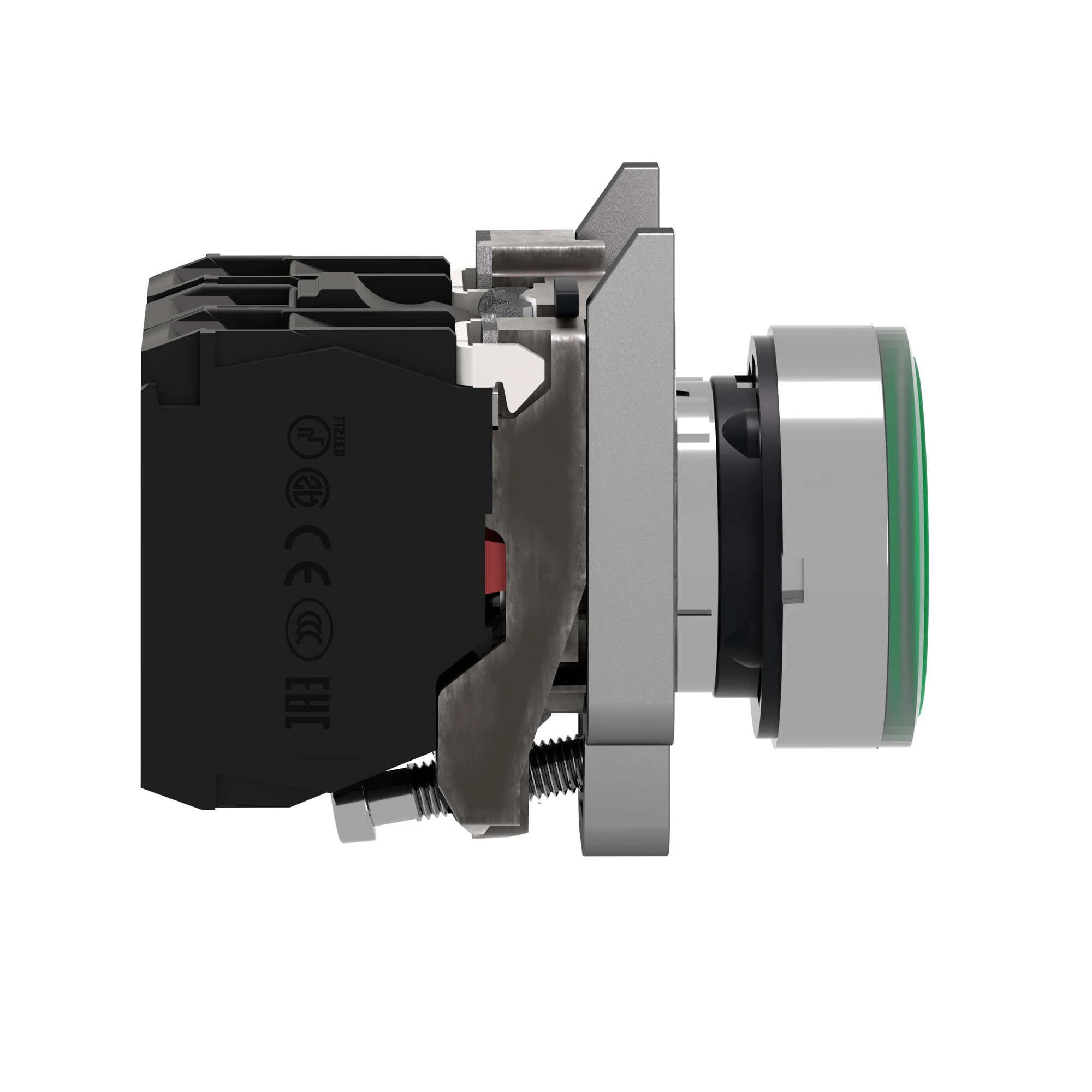 Schneider Electric XB4BW33M5 Illuminated push-button, Harmony XB4, metal, 22mm, green, unlabelled, universal LED, smooth dome, 1NO+1NC, 230-240V AC (img_007) Schneider Electric XB4BW33M5 Illuminated push-button, Harmony XB4, metal, 22mm, green, unlabelled, universal LED, smooth dome, 1NO+1NC, 230-240V AC (img_007)