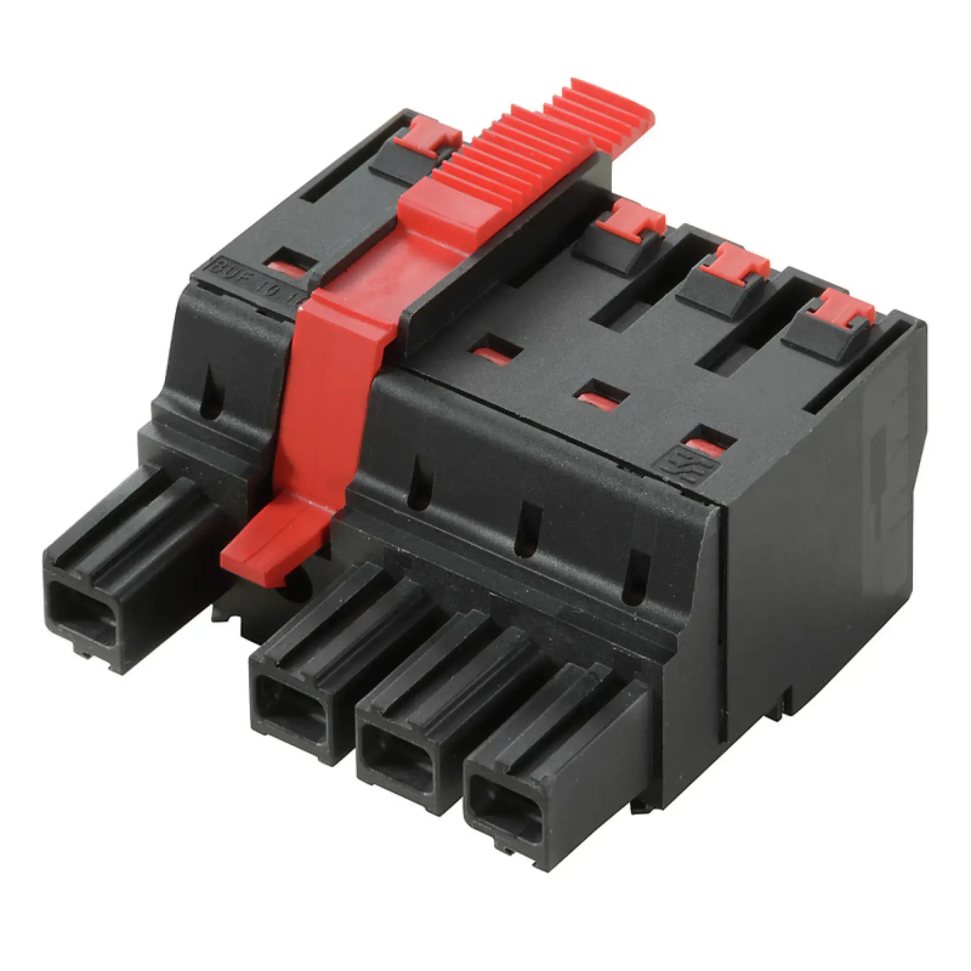 Weidmüller 2544950000 PCB connector (wire connection), 1000 V, 76 A, Pitch in mm: 10.16, 16 mm², Number of poles: 4, PUSH IN with actuator, Box (img_001)