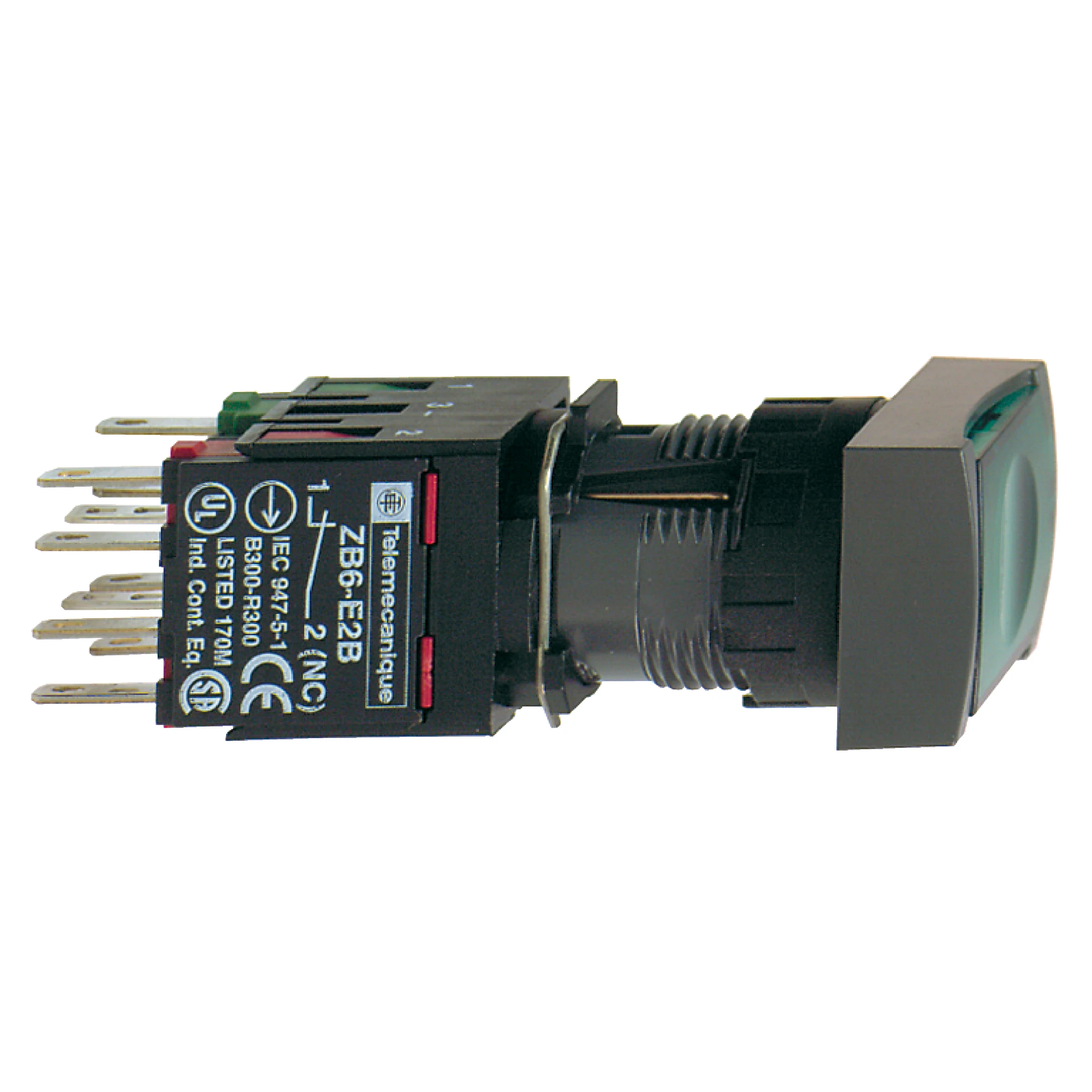 Schneider Electric XB6DW3B5B Illuminated push-button, green Ø 16, flat, without latching, 24V, 1NO+1NC (img_001) Schneider Electric XB6DW3B5B Illuminated push-button, green Ø 16, flat, without latching, 24V, 1NO+1NC (img_001)