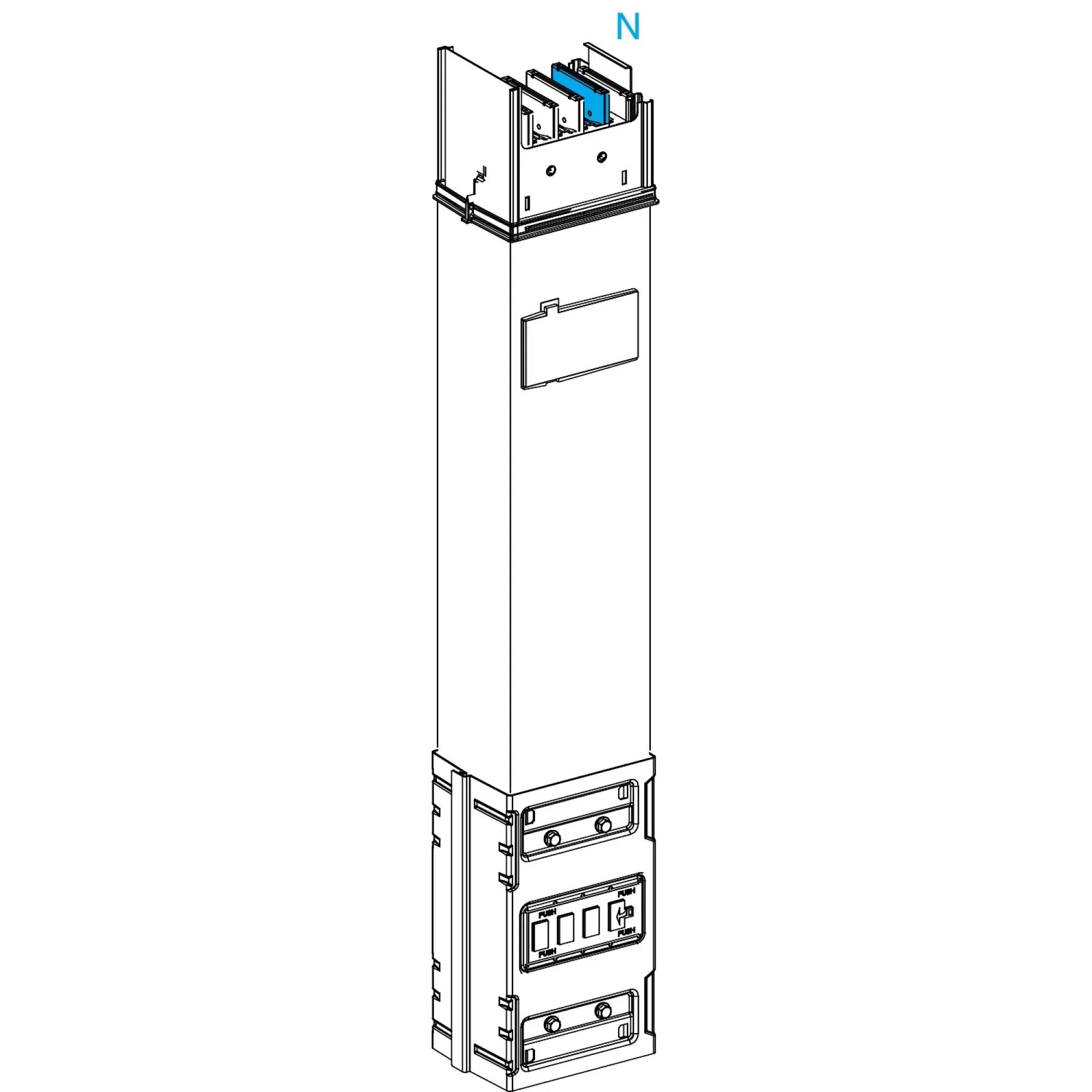 Schneider Electric KSC800ED4081 KSC straight element, 800A, 0.8m, 1 exit (img_002)