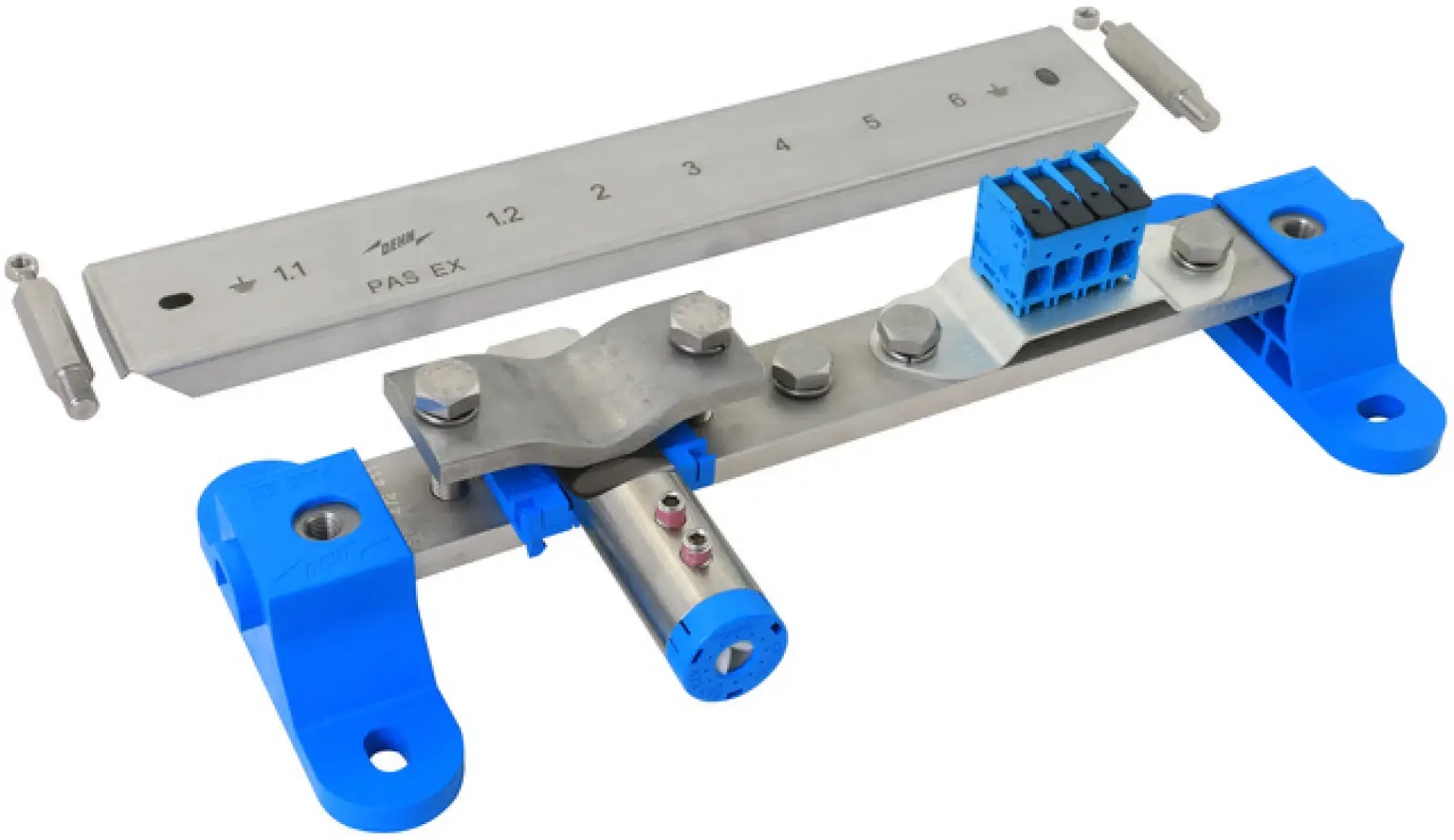 Dehn 472415 EB bar for Ex areas of zone 1/21, 2/22 Kit with push-in adapter & round adapter (img_001) Dehn 472415 EB bar for Ex areas of zone 1/21, 2/22 Kit with push-in adapter & round adapter (img_001)