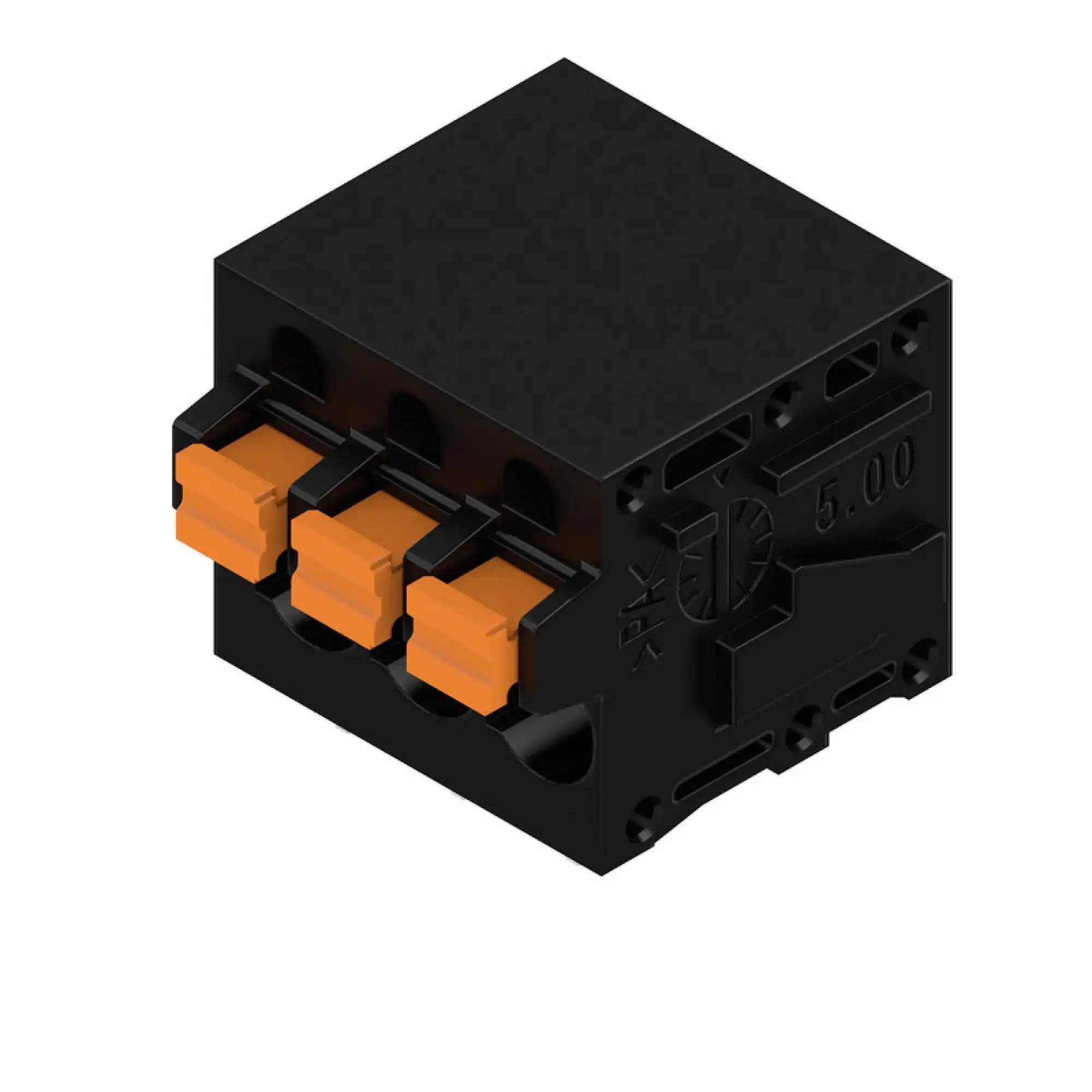 Weidmüller 1424770000 PCB terminal, 320 V, 24 A, Pitch in mm: 5.00, 2.5 mm², Number of poles: 3, PUSH IN with actuator, THT solder connection, 90°, Box (img_001)