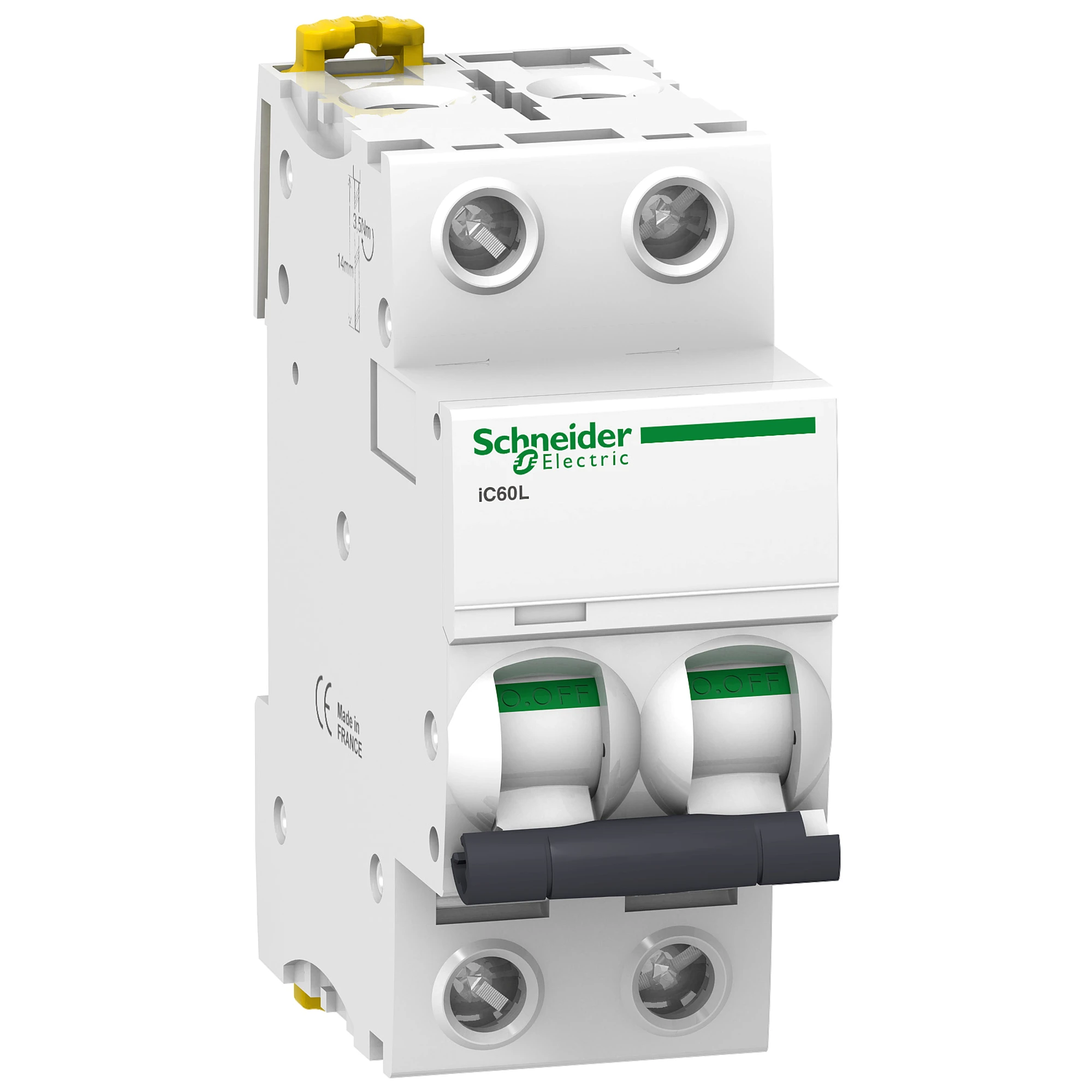 Schneider Electric A9F95263 Circuit breaker iC60L, 2P, 63A, K-characteristic, 15kA (img_001)