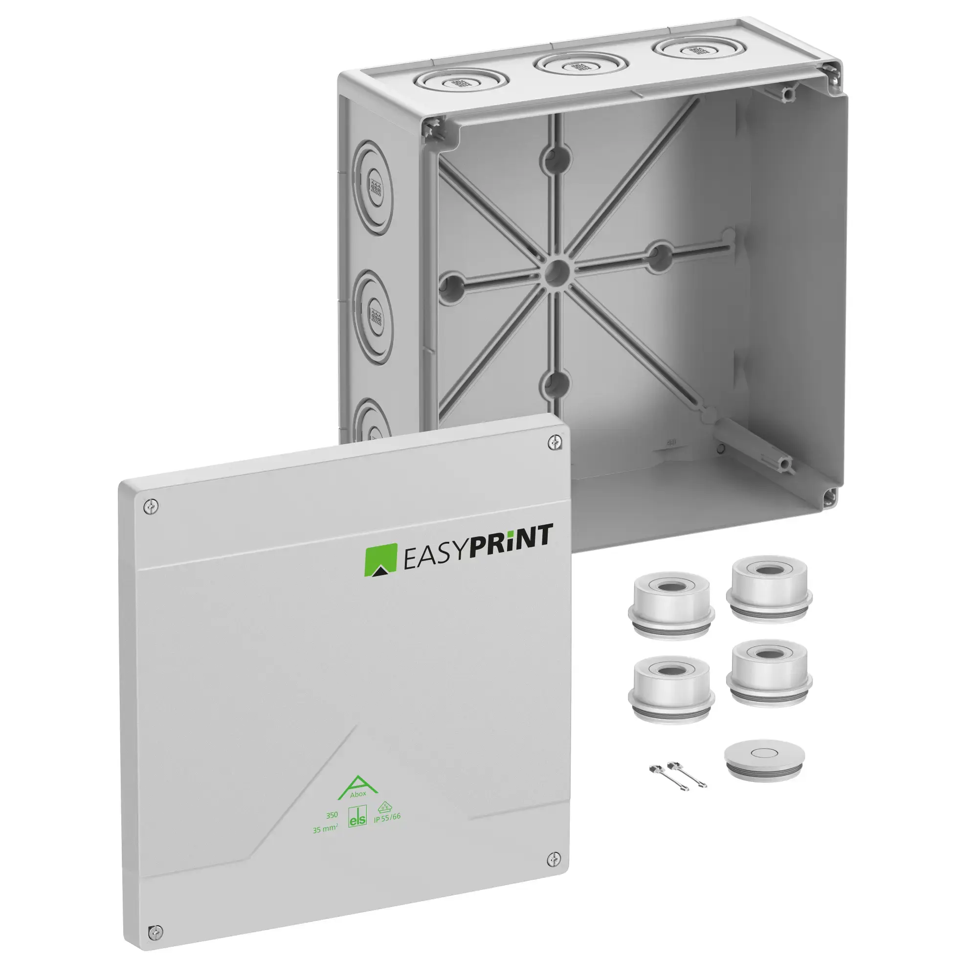 Spelsberg 835400EP Junction box, Type of protection IP55/IP66, max. 35², Impact strength IK07, Protection class II, Ui 1000V AC, Ui 1000V DC, DLG, VDE, Halogen free (img_001) Spelsberg 835400EP Junction box, Type of protection IP55/IP66, max. 35², Impact strength IK07, Protection class II, Ui 1000V AC, Ui 1000V DC, DLG, VDE, Halogen free (img_001)
